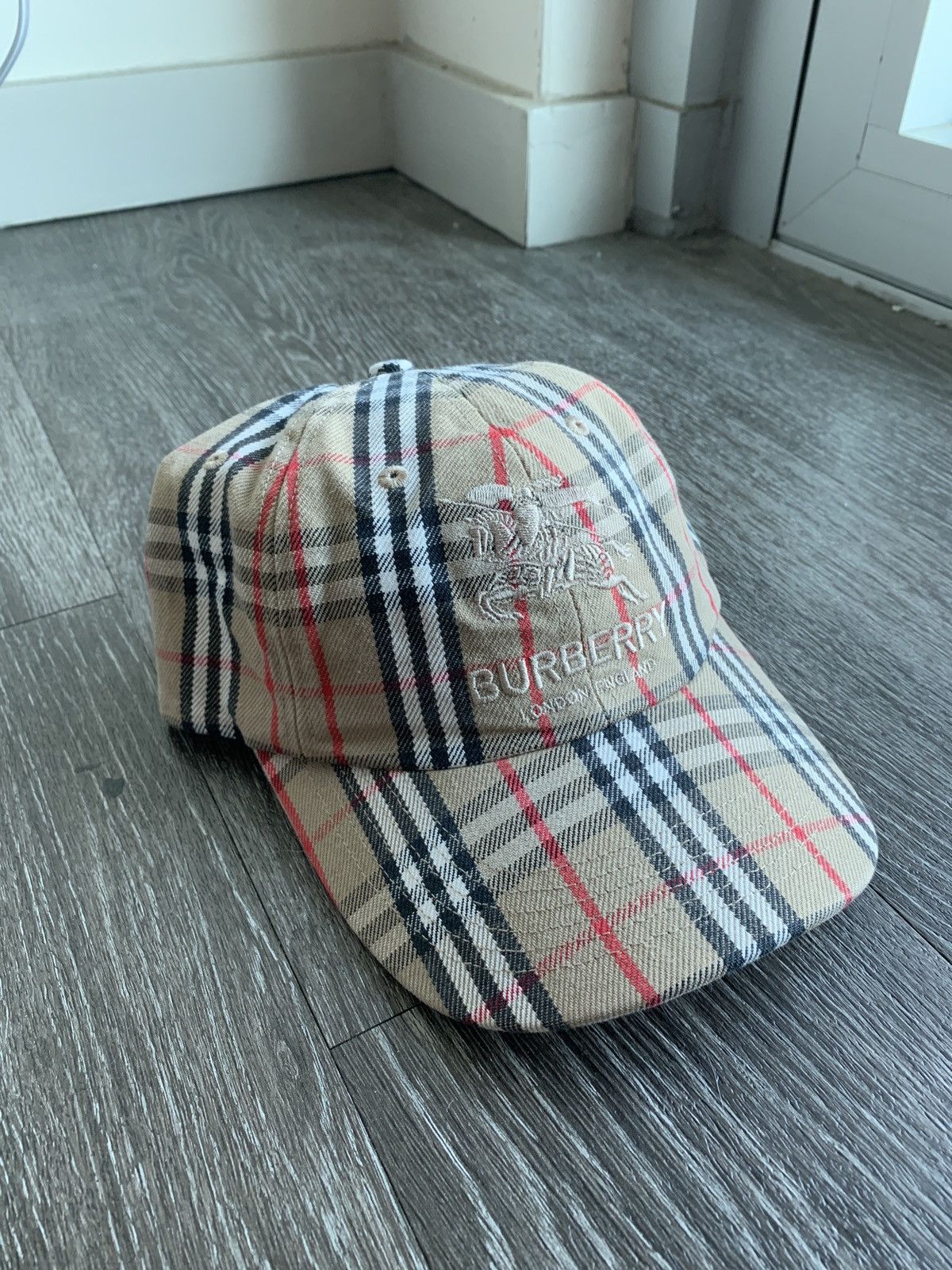 Supreme Supreme Burberry Denim 6-Panel Beige | Grailed