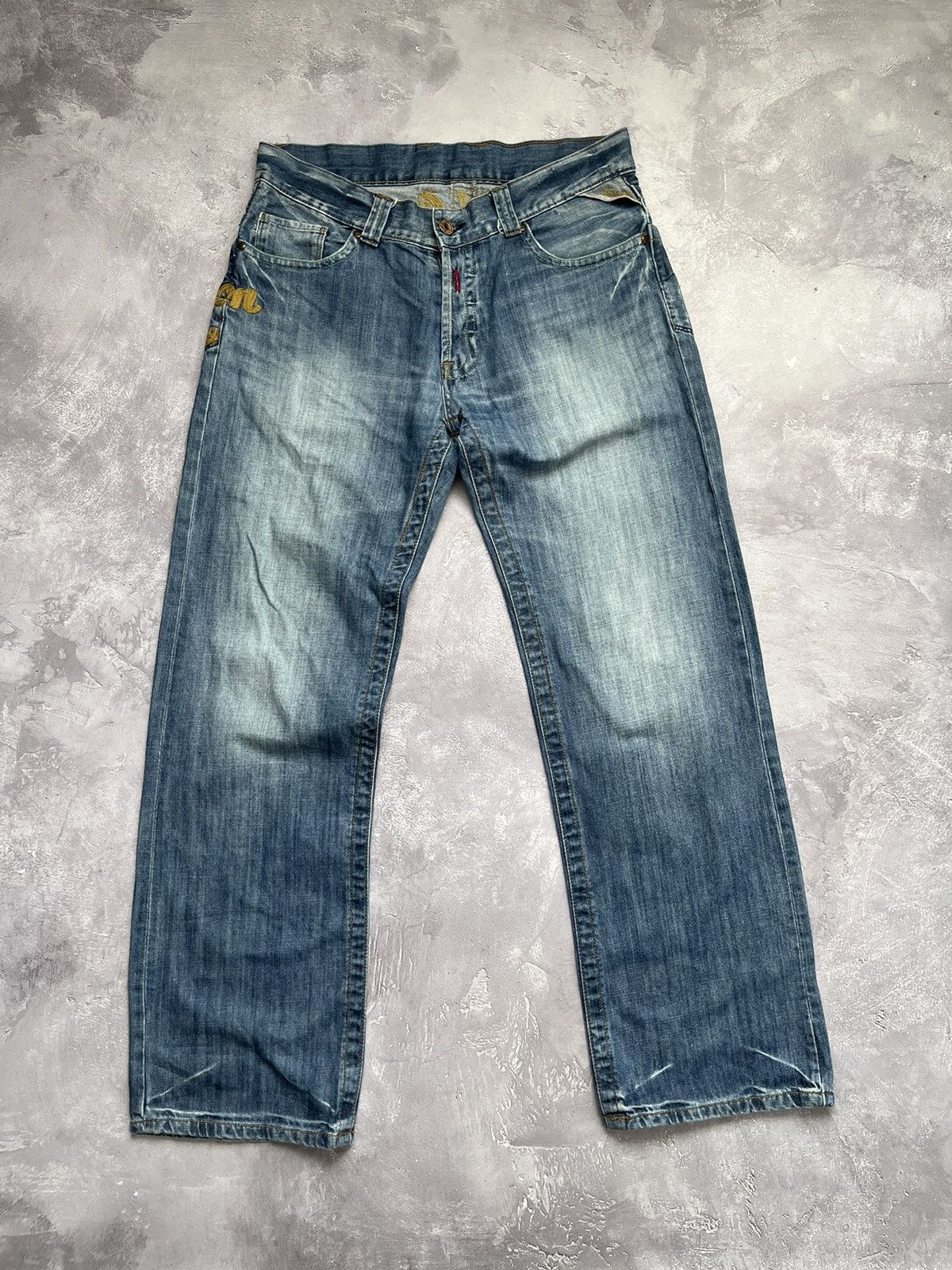 Replay Vintage Replay Baggy Jeans Big Logo Embroidered y2k Denim Size US 34 / EU 50 - 2 Thumbnail