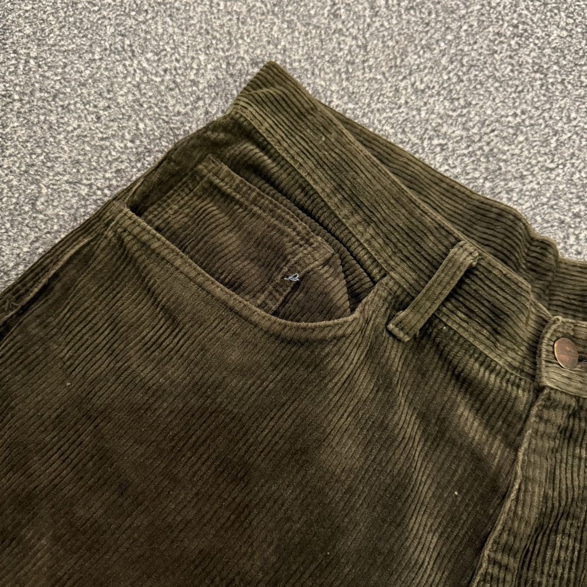 14th Addiction 🔥🇯🇵 Vintage 90s Corduroy Wrangler Blue Bell Wideleg Denim Size US 35 - 9 Thumbnail