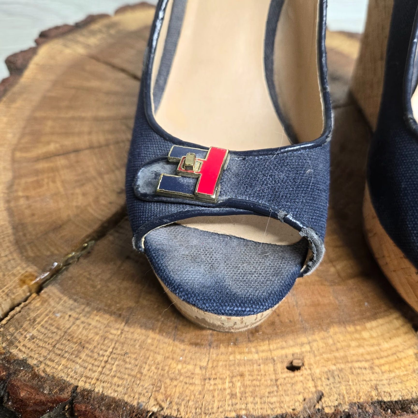 Tommy Hilfiger Tommy Hilfiger Madasen Platform Wedge Cork Heel Brown Women's Size 8.5 Sandal Slip-On Casual Women Shoes Size US 8.5 / IT 38.5 - 4 Thumbnail