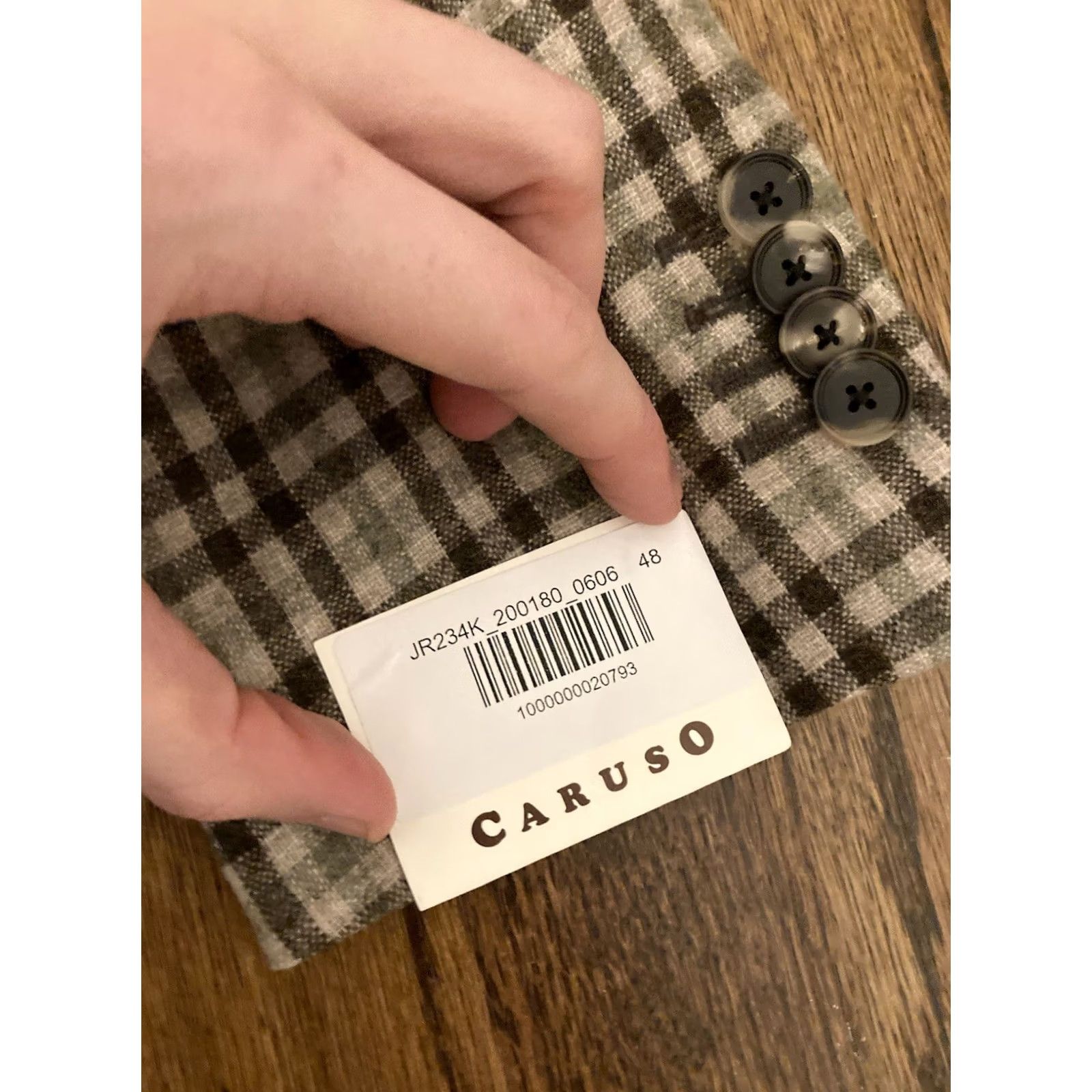 Caruso Caruso Mens 38R Blazer Plaid Wool Cashmere Beige 3 Button Italy Suit Jacket Two Piece Vintage: No Mens Size 38R - 5 Thumbnail