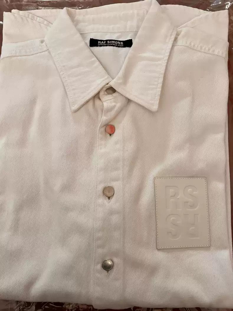 Raf Simons Raf Simons White shirt with white chest tag Size US M / EU 48-50 / 2 - 1 Thumbnail
