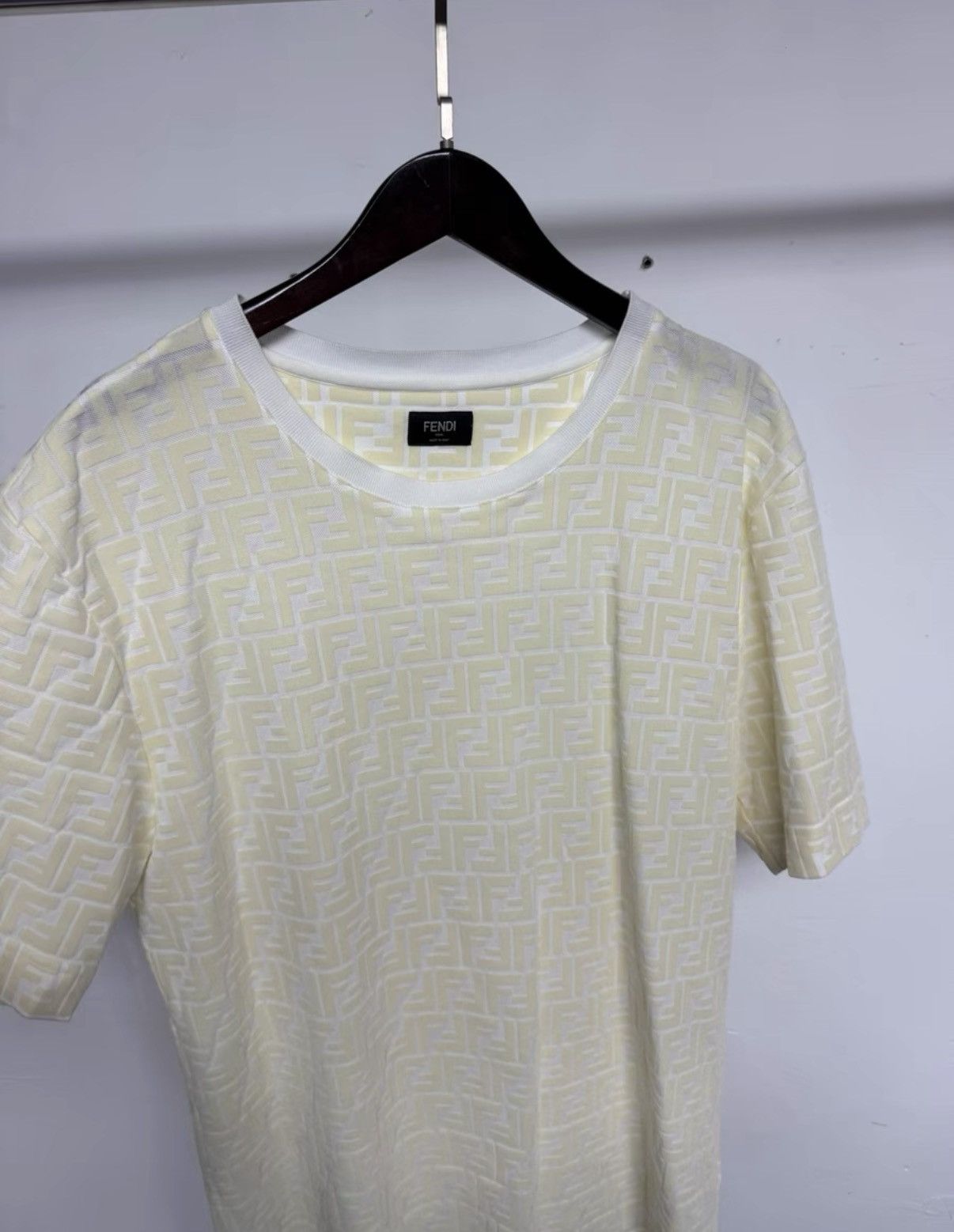 Fendi Fendi All-over FF Flocked Knit T-shirt K37 Size US XL / EU 56 / 4 - 4 Thumbnail