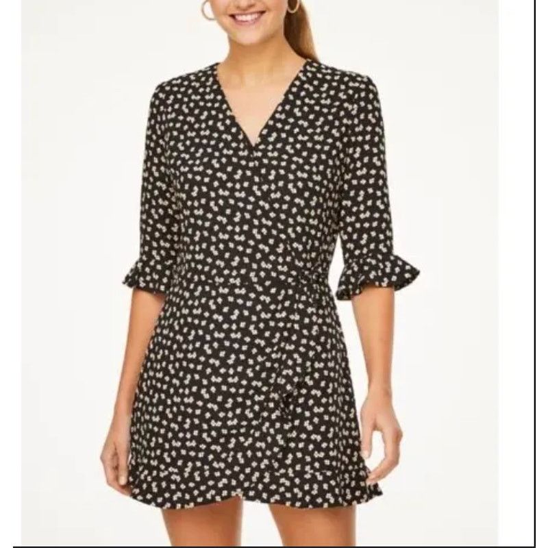 ann taylor black floral dress LOFT by Ann Taylor Petites Brown Floral Print O Ring Halter Neck Dress   Zoehify