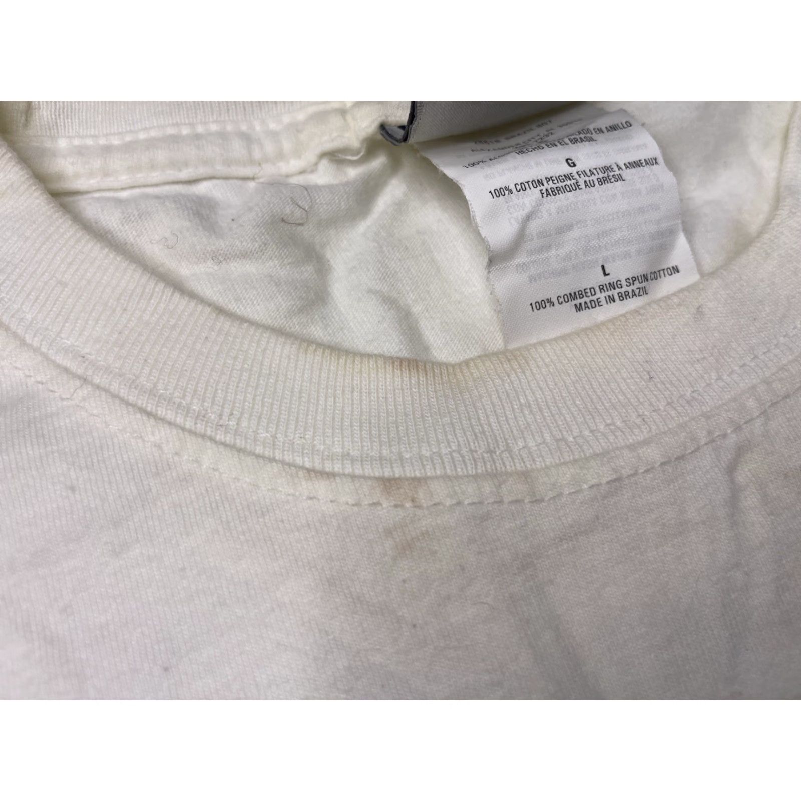 Jerzees VINTAGE Morgan Stanley Dean Witter NYC Investment Banker T-shirt Mens L White 1990s Embellished Tee Men's Shirt Size US L / EU 52-54 / 3 - 5 Thumbnail