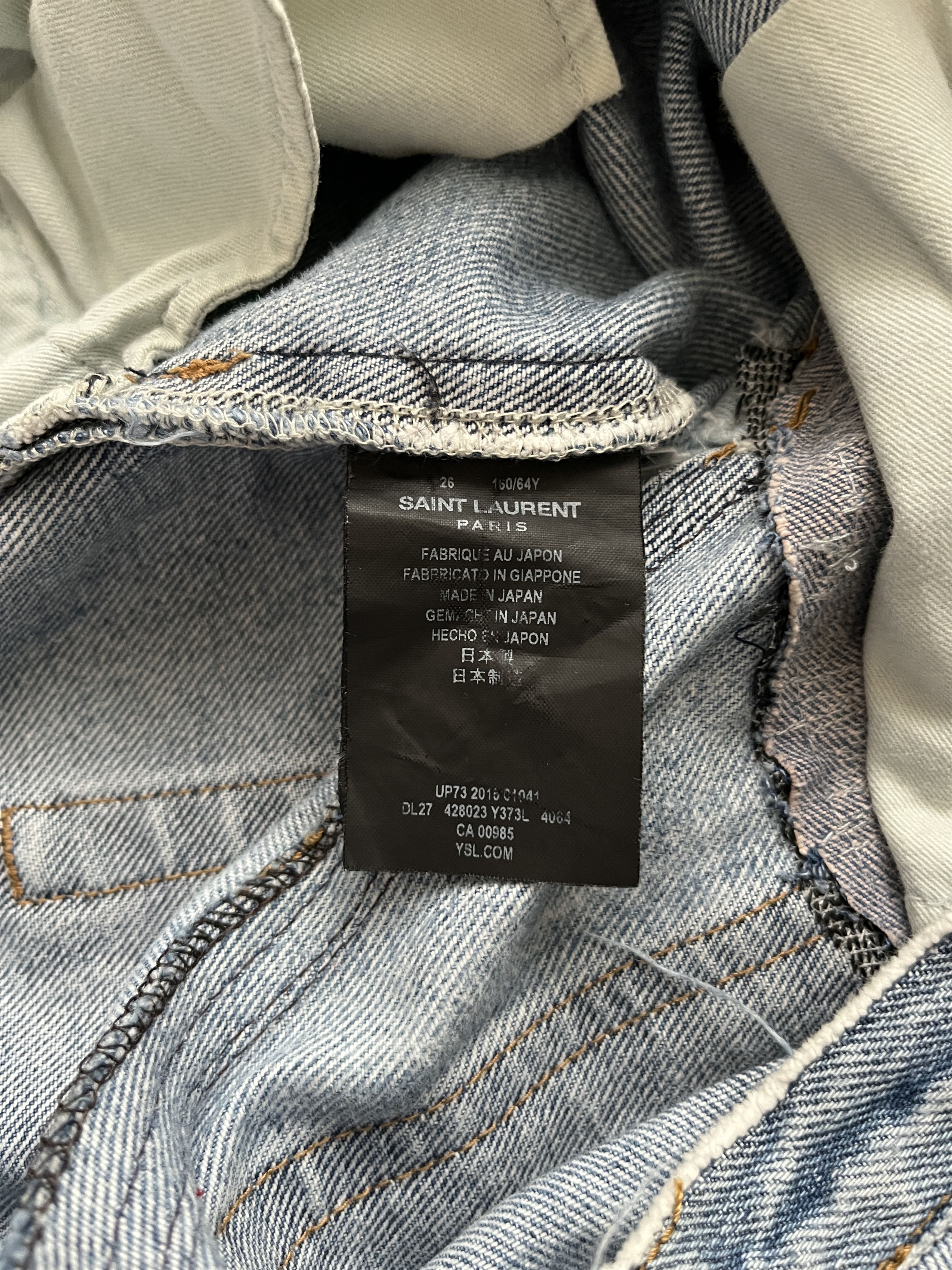 Hedi Slimane × Saint Laurent Paris ⚡️QUICK SALE⚡️2015 Saint Laurent by Hedi Blue Jeans Size US 26 / EU 42 - 3 Thumbnail