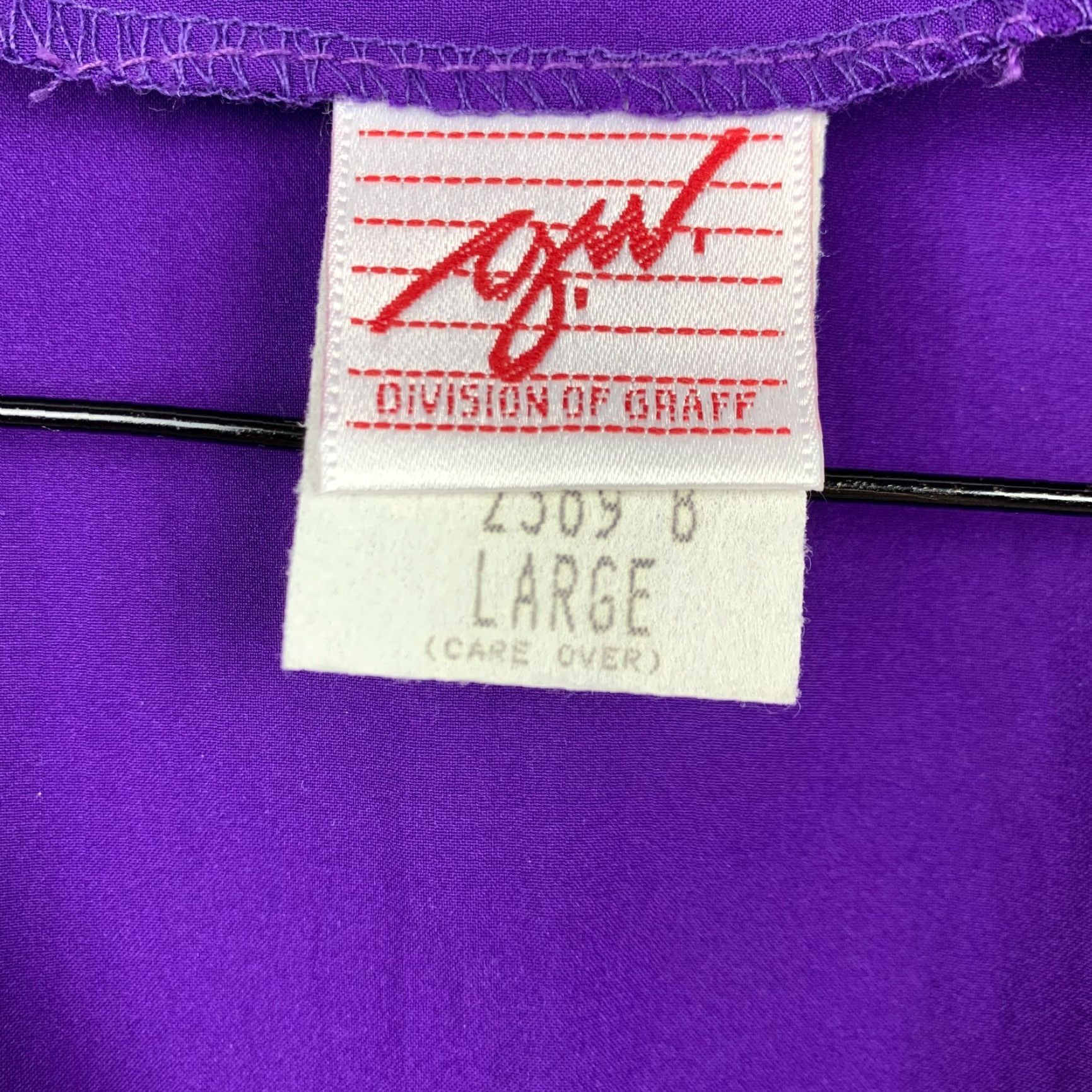 GRAFF VINTAGE Graff Purple Shirt 80s Abstract Art To Wear Funky Goldbergs L READ LG Purple Graff Shirt 1980s Mens Size L / US 10 / IT 46 - 3 Thumbnail