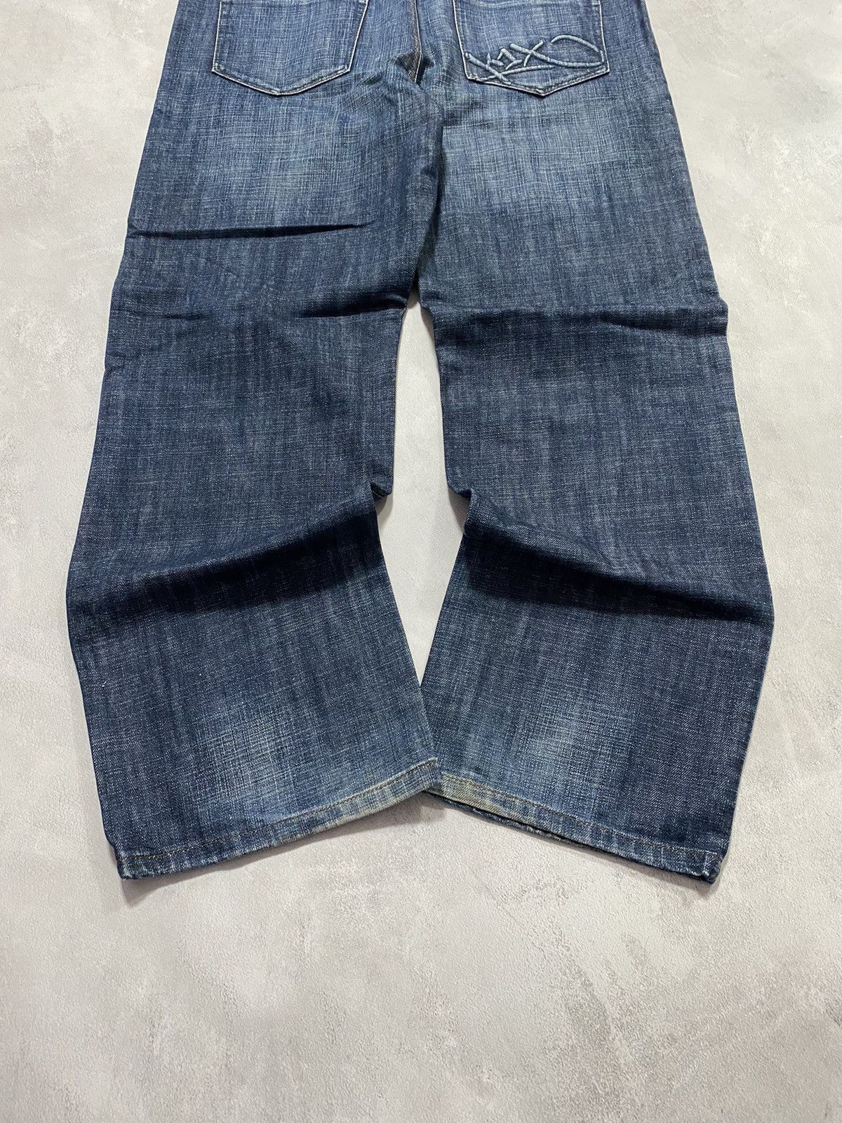 Other Vintage Pants Jeans Dark Used Denim KIXO Avant Garde Baggy Size US 36 / EU 52 - 7 Thumbnail