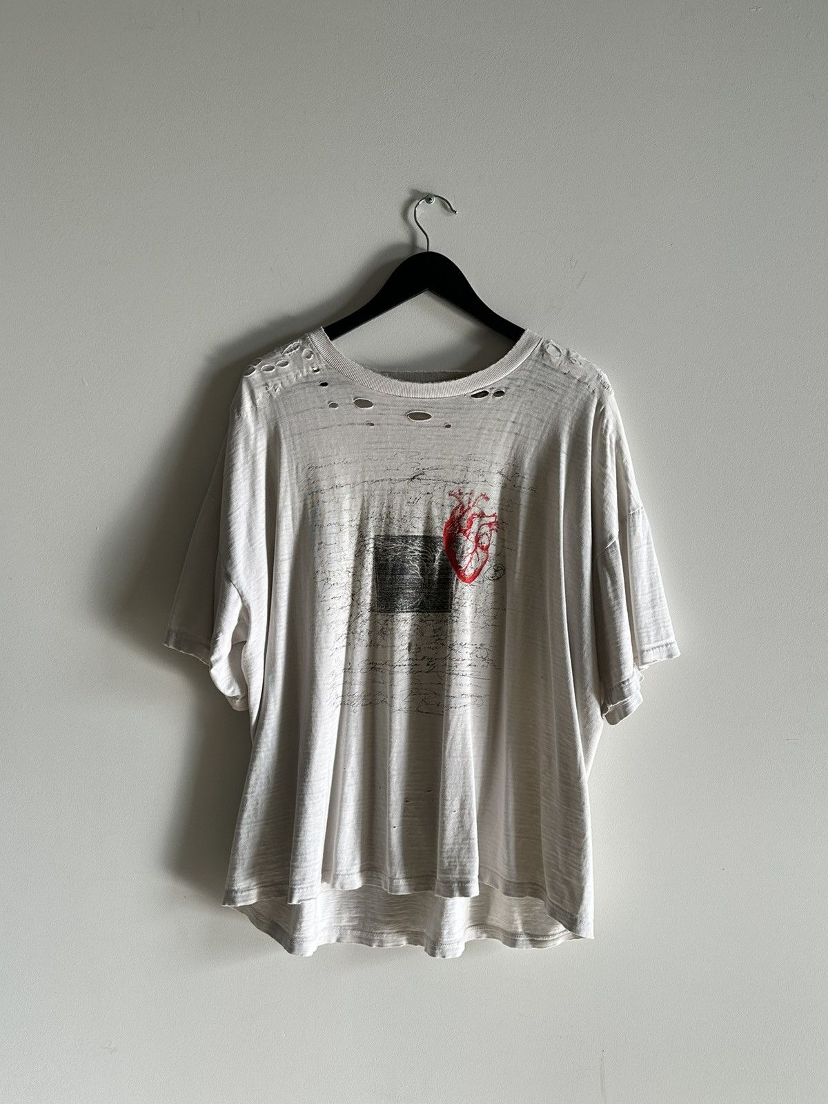 Vintage Vintage Restored Thrashed T-shirt repairs throughout Size US XL / EU 56 / 4 - 1 Thumbnail