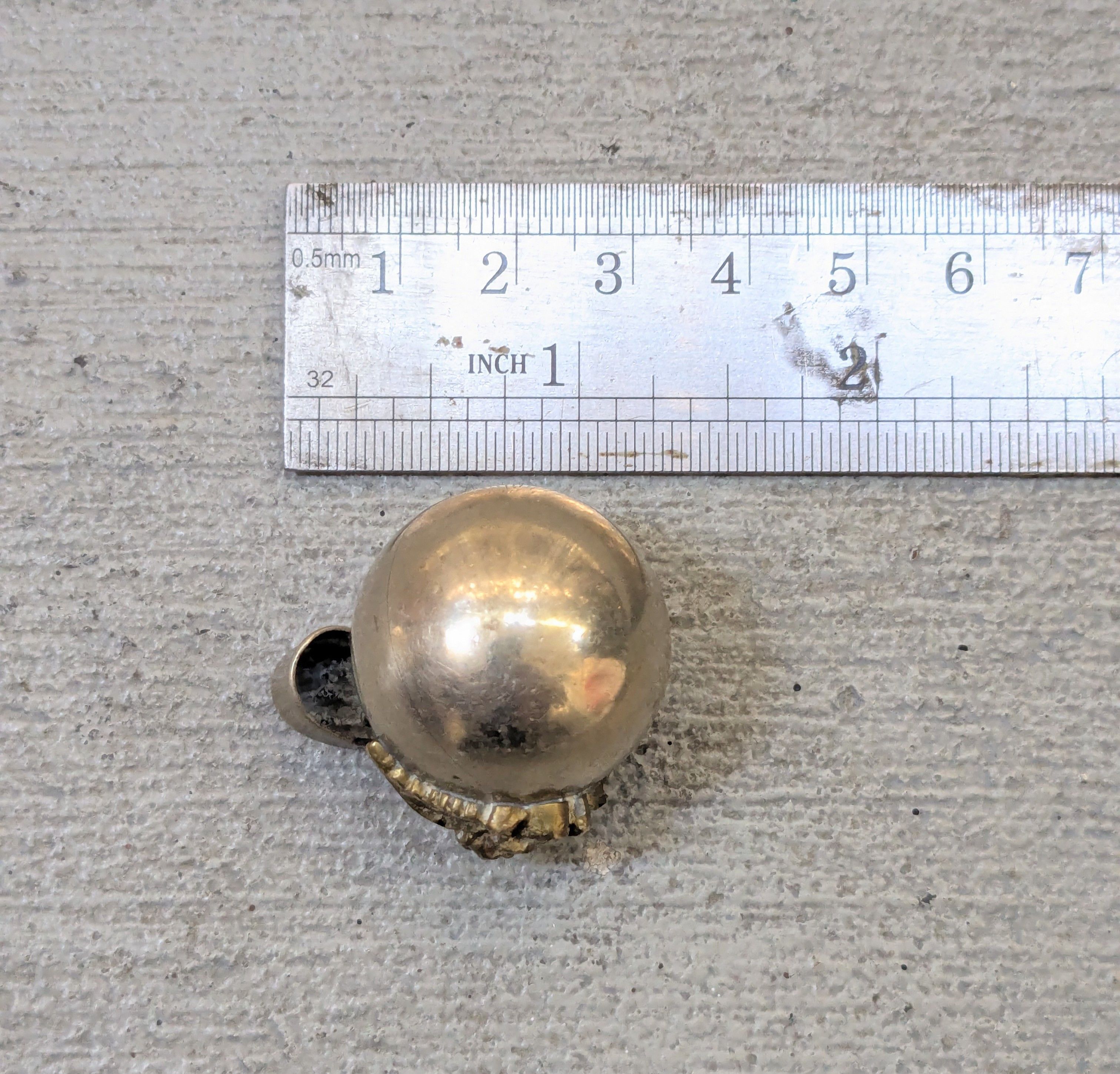 Vintage Vintage Alpaca Silver Chime Pendant Angel Sphere Bell Brass Size ONE SIZE - 10 Thumbnail