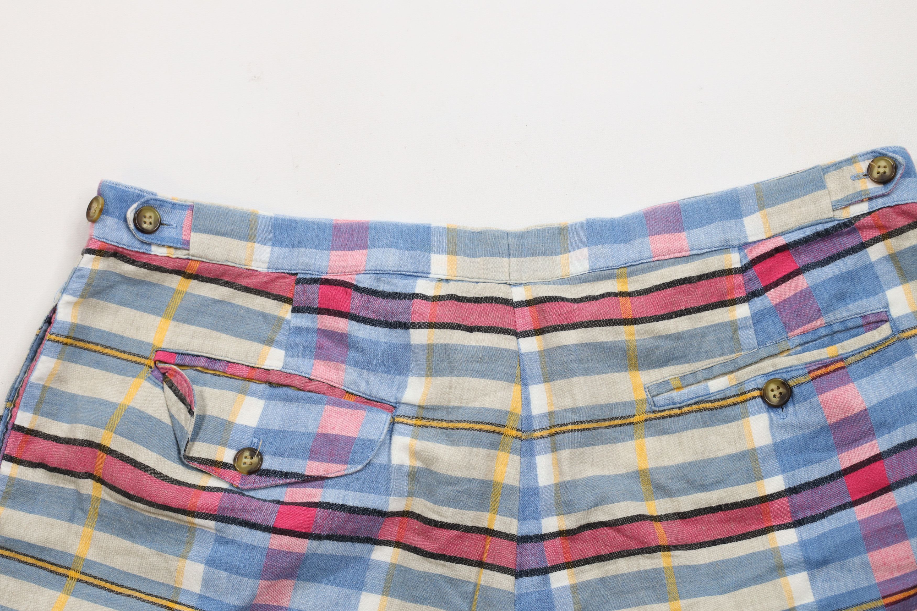 Vintage Vintage 90s Streetwear Madras Plaid Flannel Chino Shorts Size US 36 / EU 52 - 10 Thumbnail