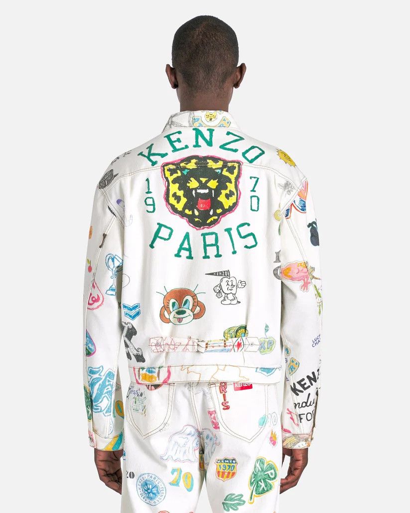 Kenzo o1s1v1r1oon0925 Denim Jacket in Multicolor Size US XL / EU 56 / 4 - 2 Thumbnail
