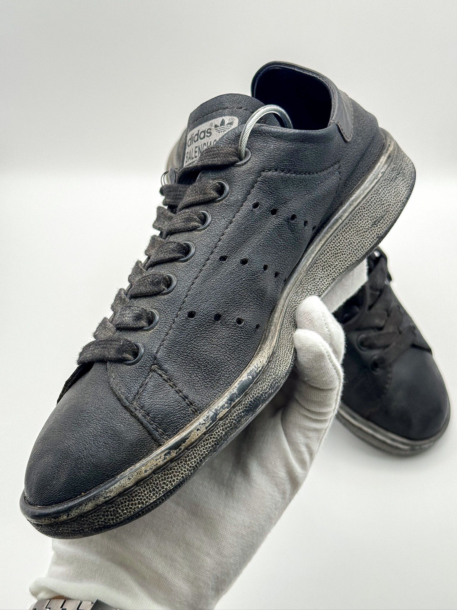 Adidas × Balenciaga Balenciaga x Adidas Stan Smith Distressed Leather Sneakers Size US 6 / IT 36 - 4 Thumbnail