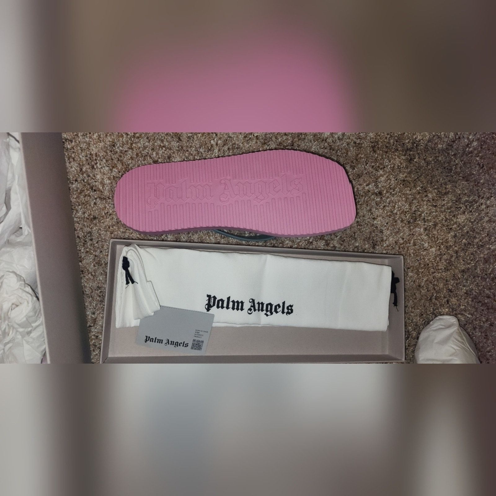 Palm Angels Palm Angels PINK Baby Blue Slides logo Flip Flop Sz 39 New Size US 9 / IT 39 - 7 Thumbnail