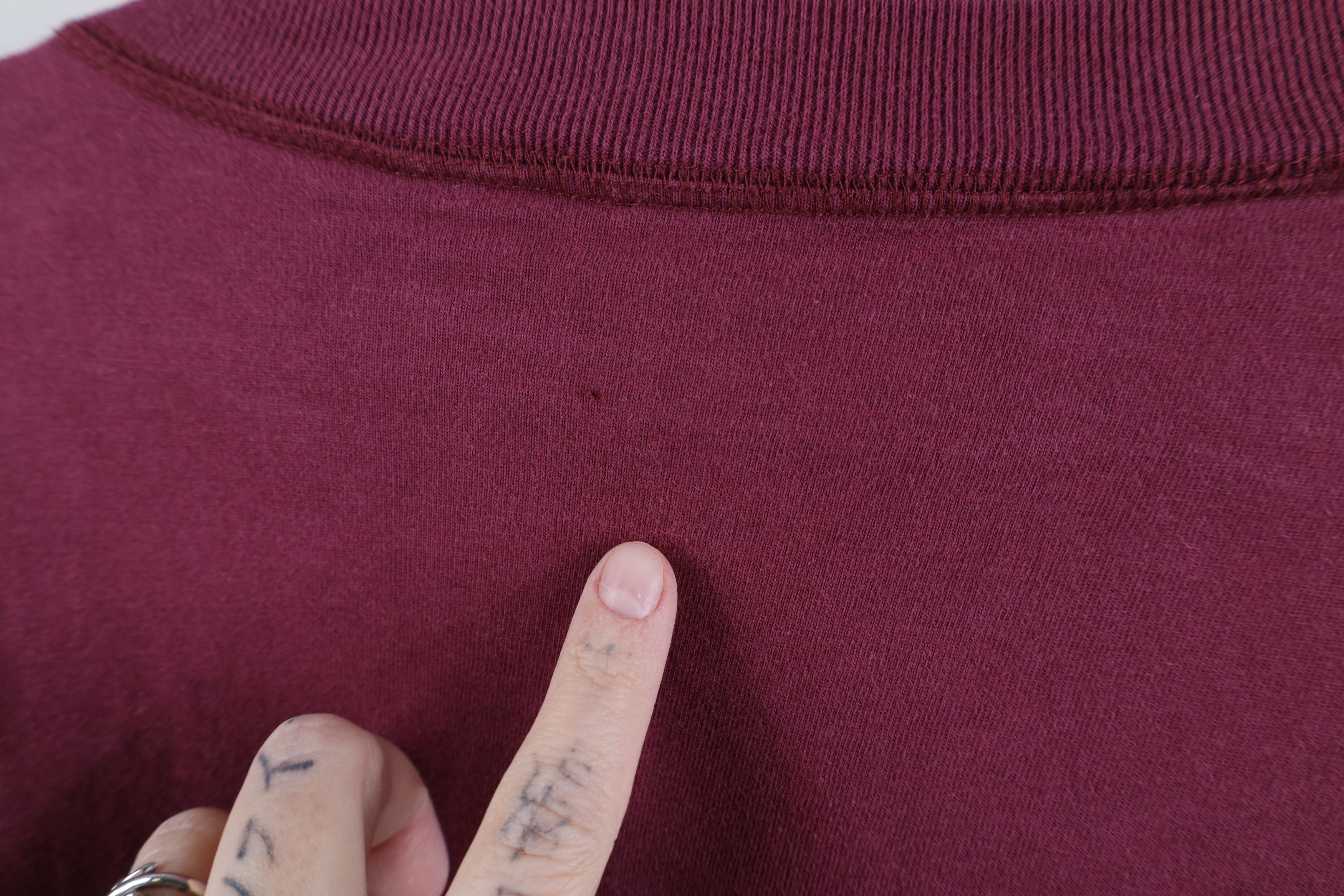 Vintage Vintage 90s Streetwear Blank Long Sleeve Henley T-Shirt Red Size US L / EU 52-54 / 3 - 11 Thumbnail