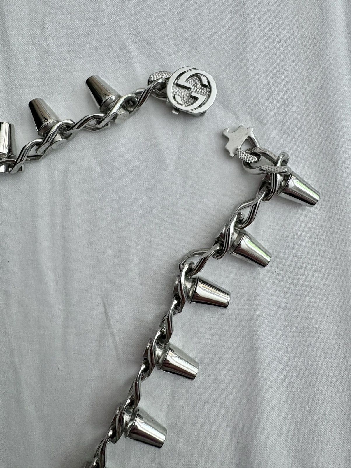 Gucci Gucci Long Necklace With Interlocking GG Studs Size ONE SIZE - 5 Thumbnail