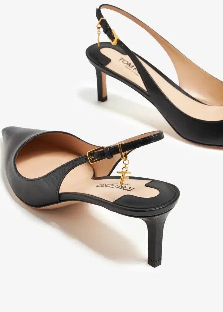 Tom Ford o1loc1c0326 W3393 Slingbacks Pumps in Black Size US 8 / IT 38 - 7 Thumbnail