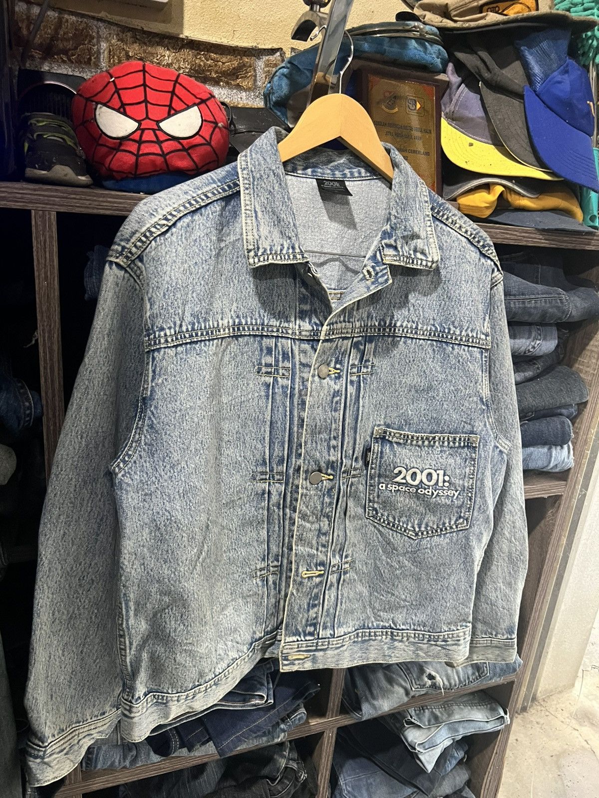 GU 🔥Rare Gu x 2001:A Space Oddyssey Denim Jacket Size US M / EU 48-50 / 2 - 9 Thumbnail