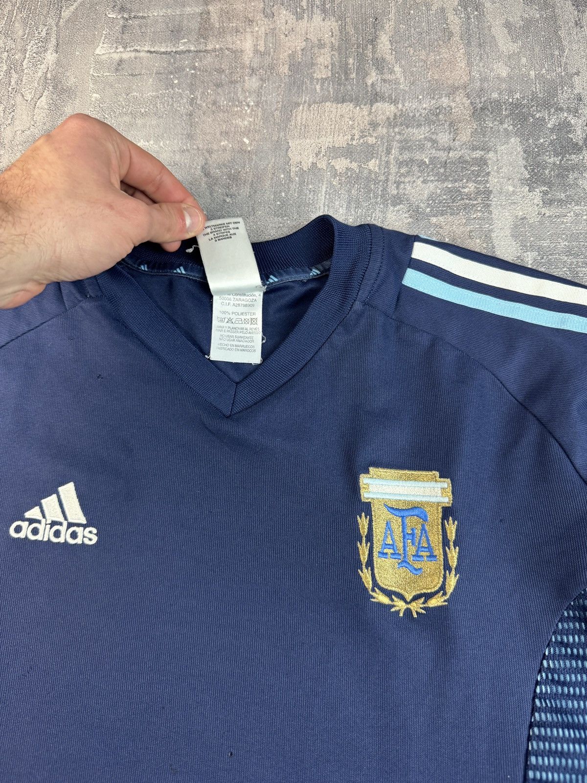 Adidas Argentina 2002/03 Away Football Soccer Jersey Shirt Adidas Size US XL / EU 56 / 4 - 6 Thumbnail