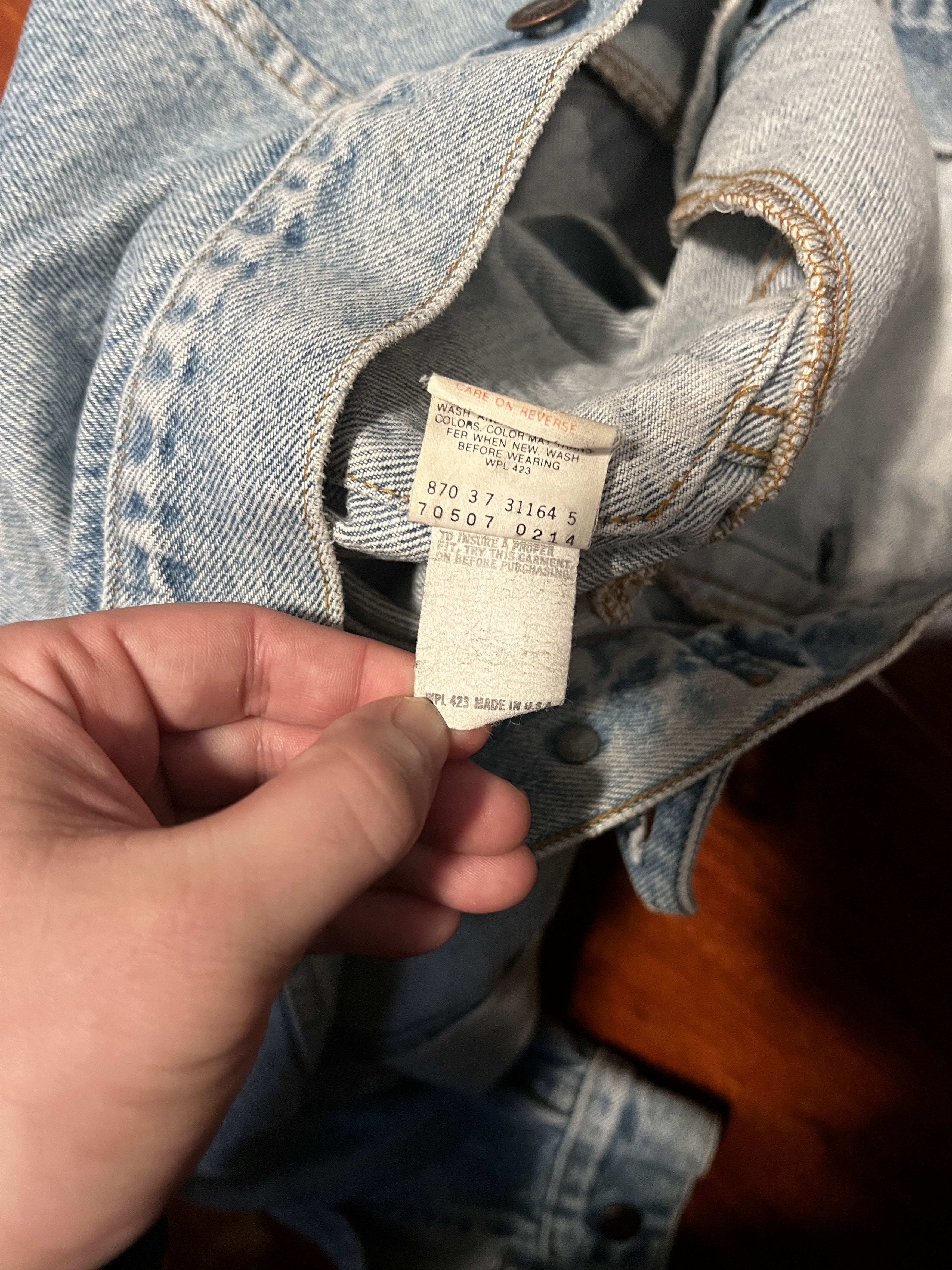 Levi's Vintage 90's Levis Washed Blue Denim Jacket Size US S / EU 44-46 / 1 - 7 Thumbnail
