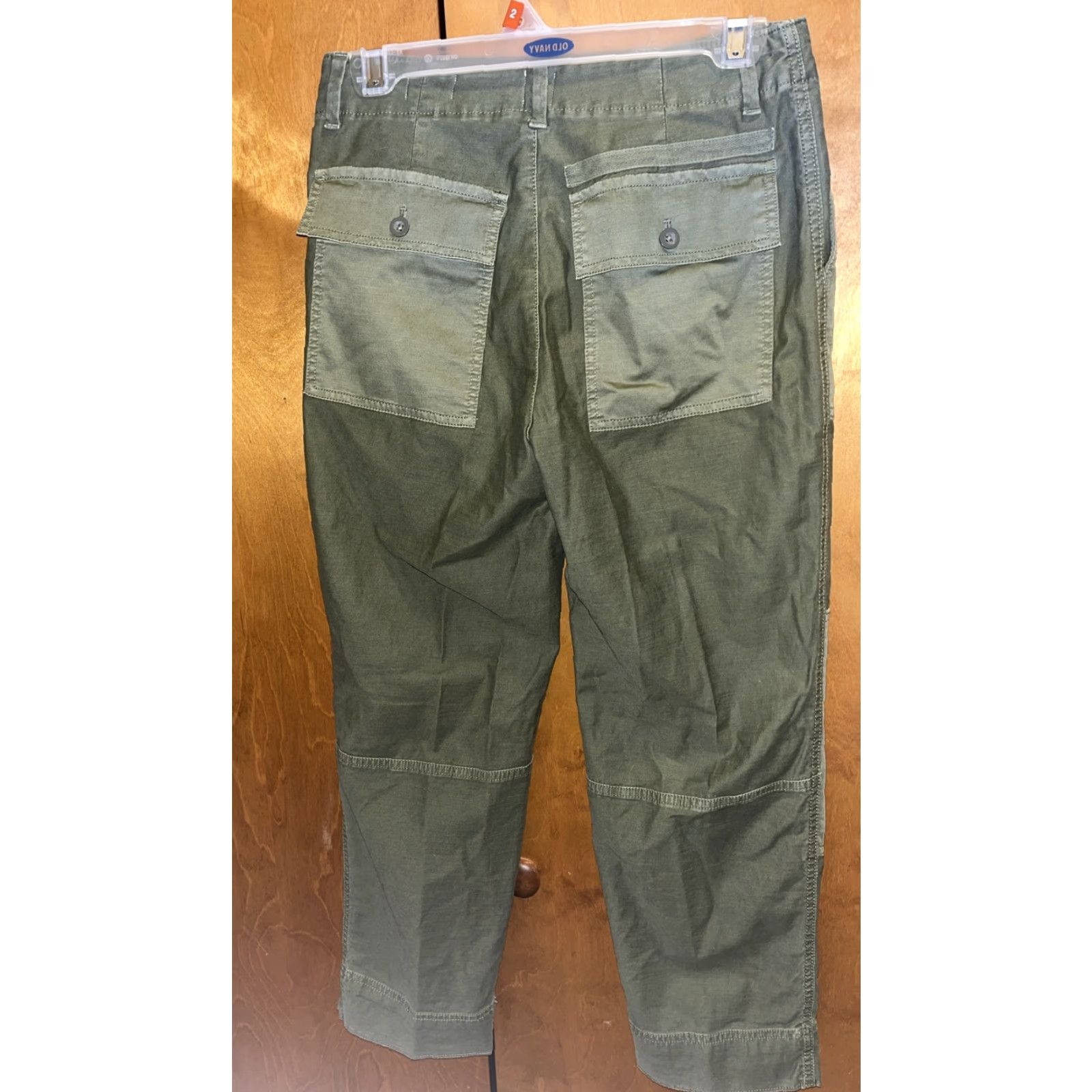 Gap VINTAGE GAP Women's Cropped Pants Adult Size 0 Green Canvas Mid Rise Casual Stretch 90s Streetwear Size 25" / US 0 / IT 36 - 3 Thumbnail