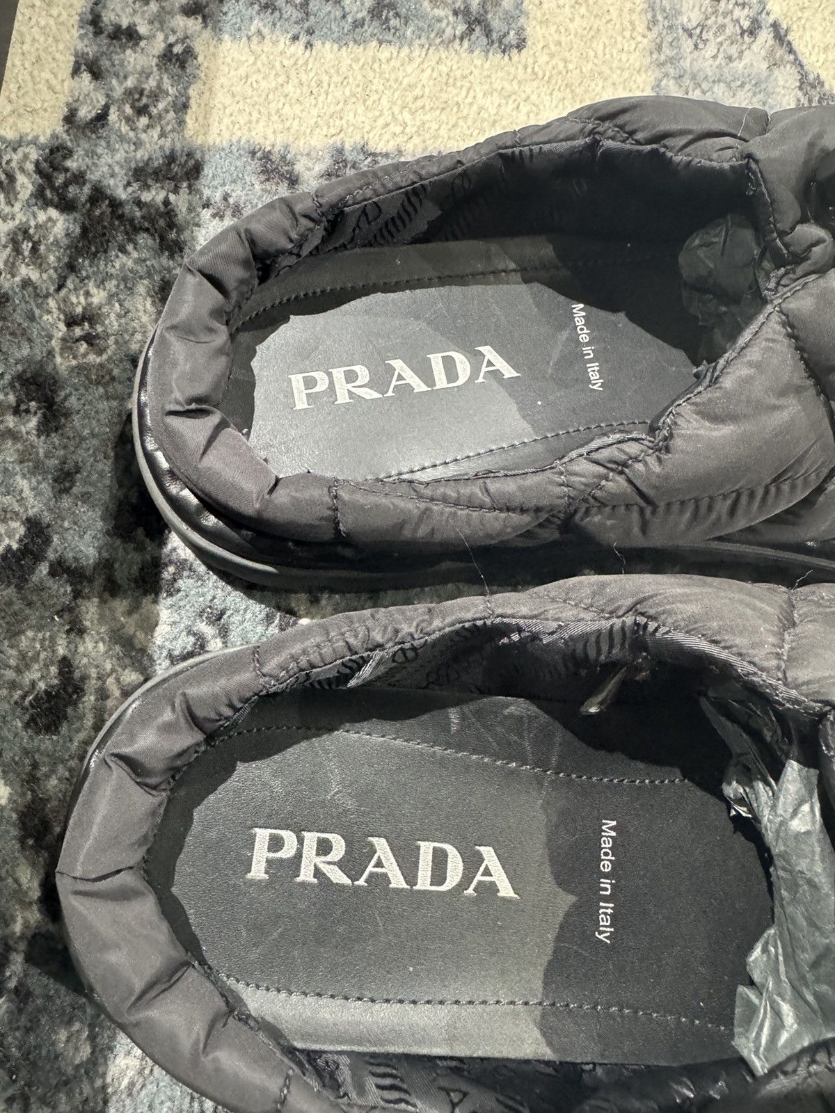 Prana Prada Nylon Shearling Slippers Size US 10 / EU 43 - 3 Thumbnail