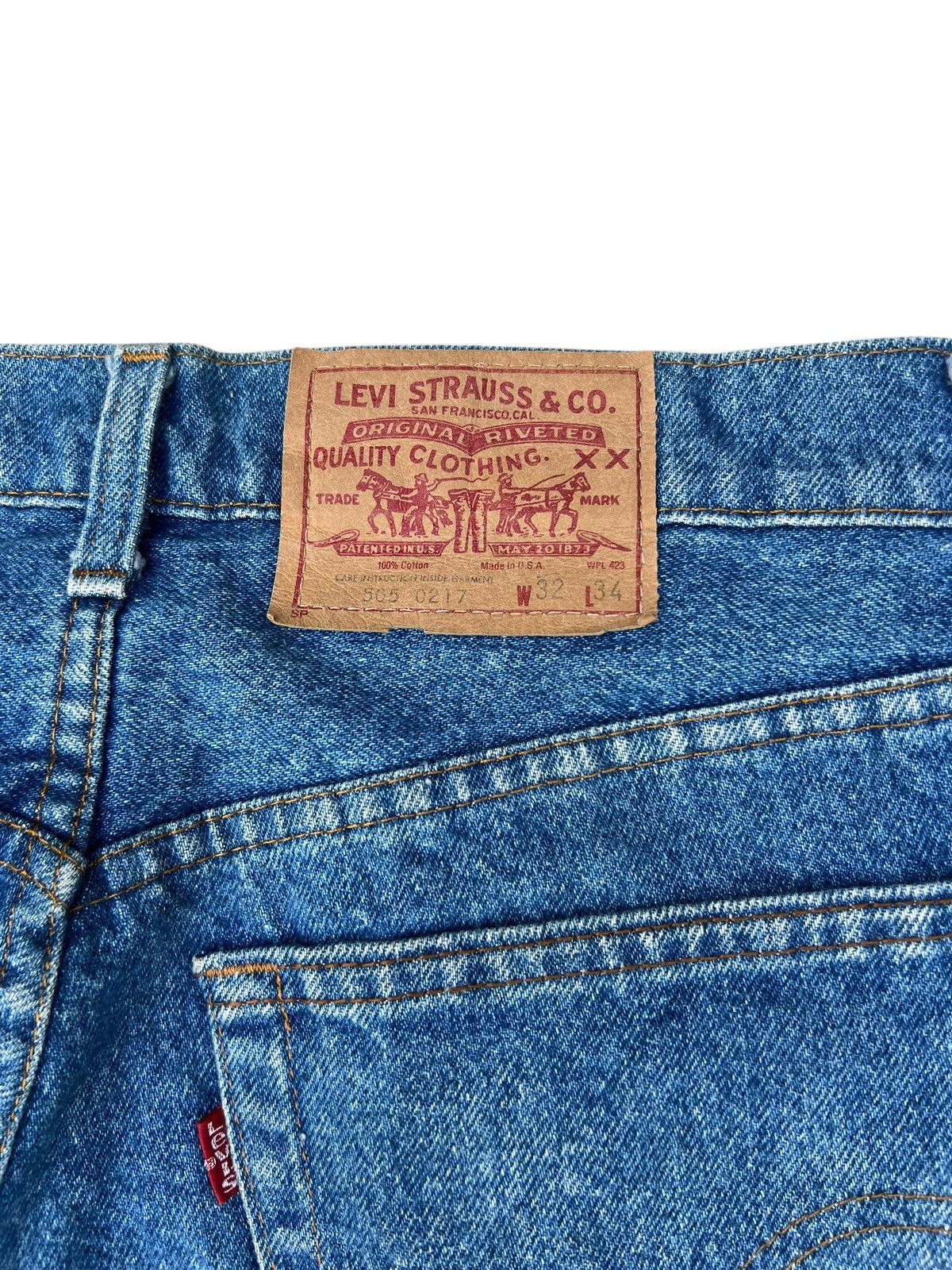 Levi's Vintage 80s Levi’s 505 Dirty Mud Denim Jeans Size US 31 - 20 Thumbnail