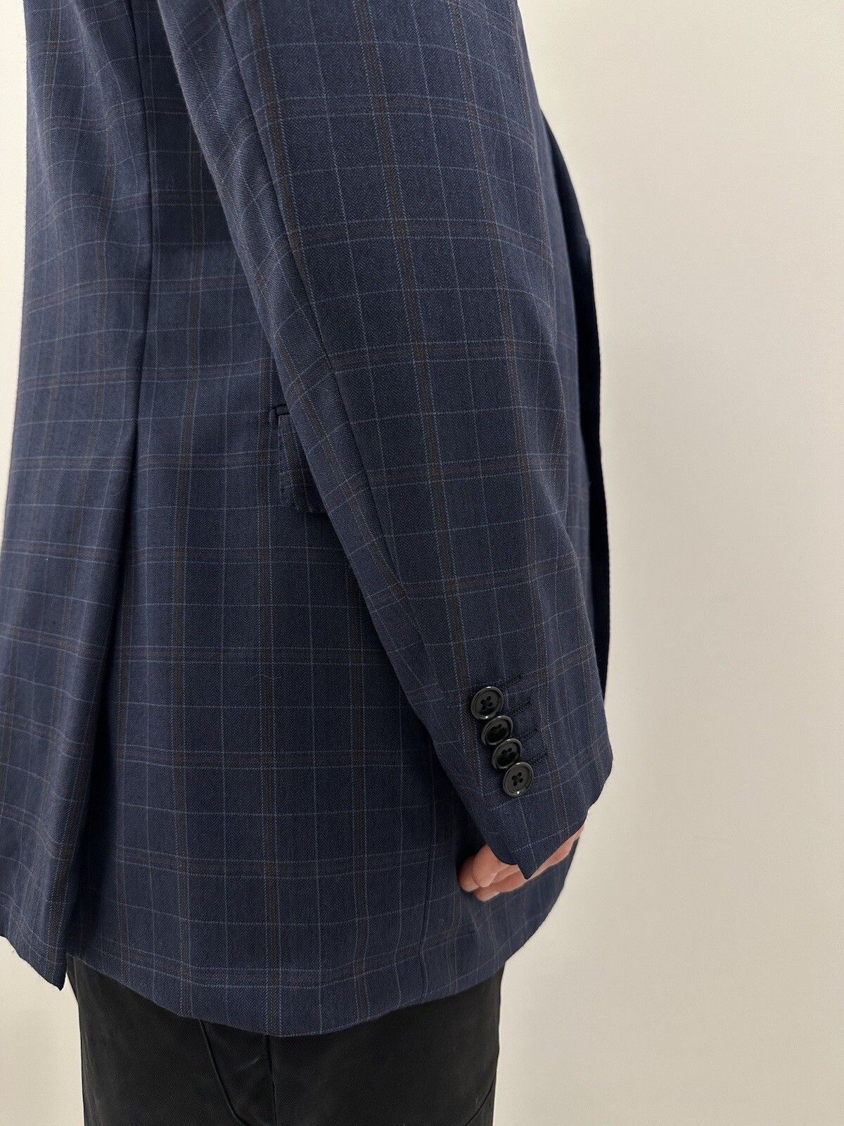 Vintage Rafaelle Caruso Plaid Mens Sport Blazer Jacket Size 42R - 6 Thumbnail
