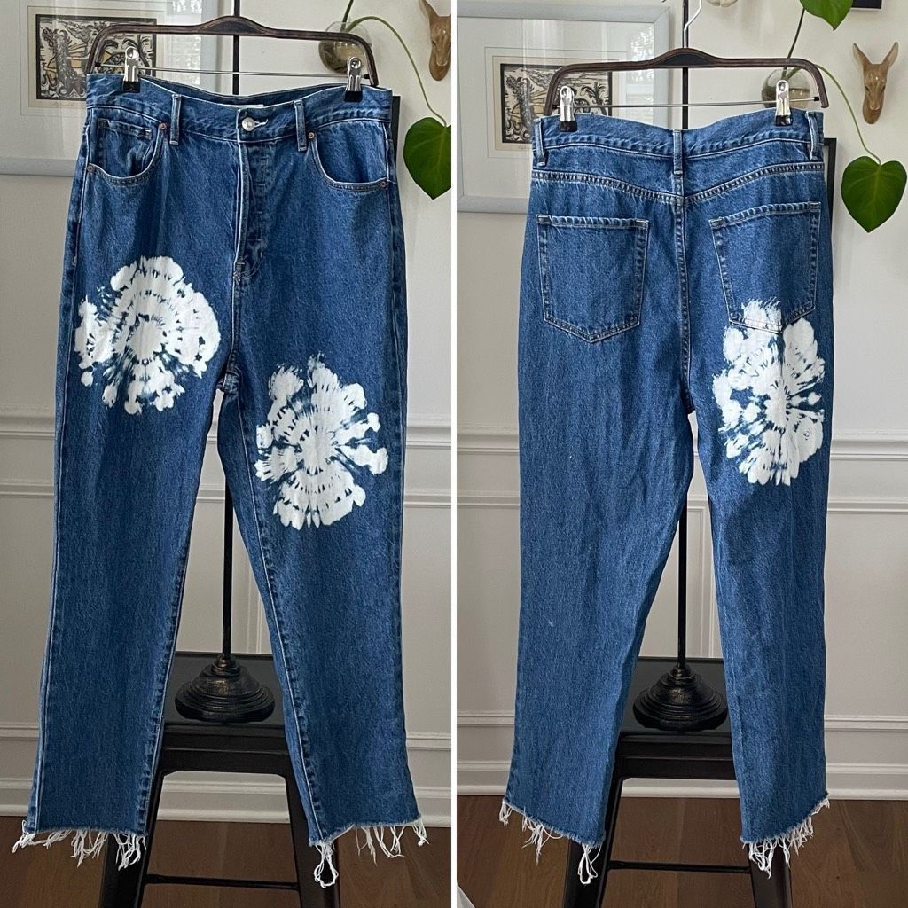 Pacsun PacSun Tie Dye High Waisted Straight Leg Jeans 30 Size 30" / US 8 / IT 44 - 1 Thumbnail
