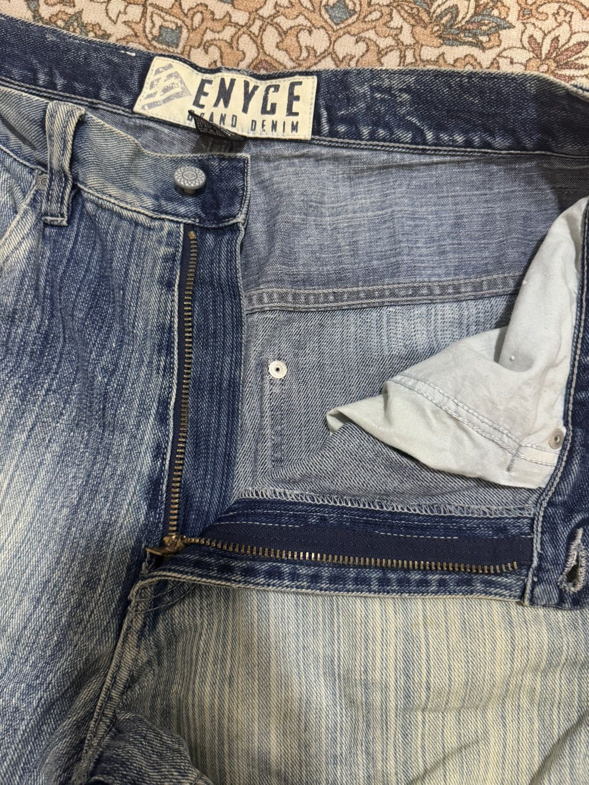 Japanese Brand × Le Grande Bleu (L.G.B.) × Vintage Vintage Y2K Enyce Dirty Baggy Jeans Size US 32 / EU 48 - 11 Thumbnail