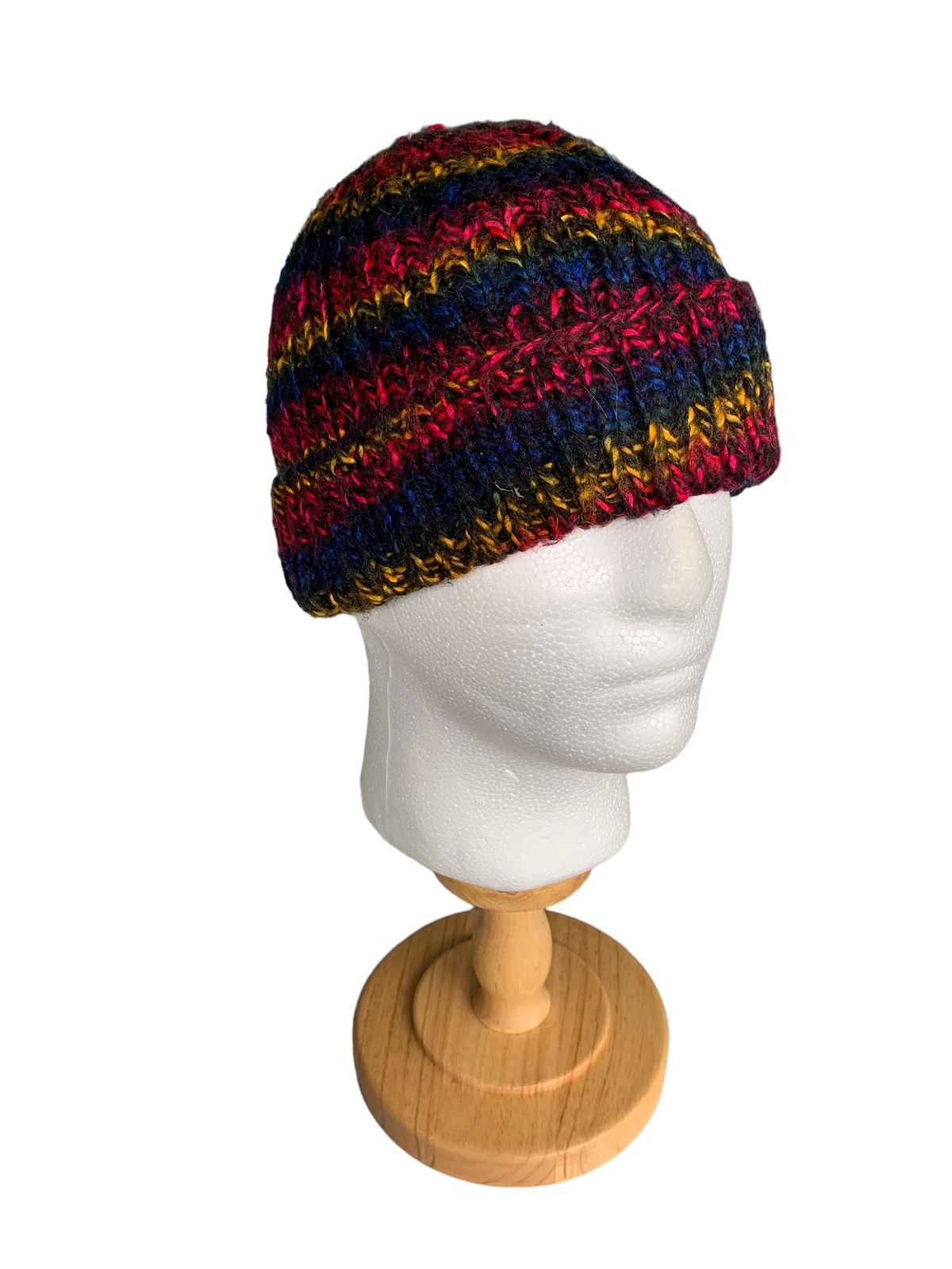 Japanese Brand × Kapital × Vintage Hippies style Multicolour Knitted Beanie Hats Size ONE SIZE - 9 Thumbnail