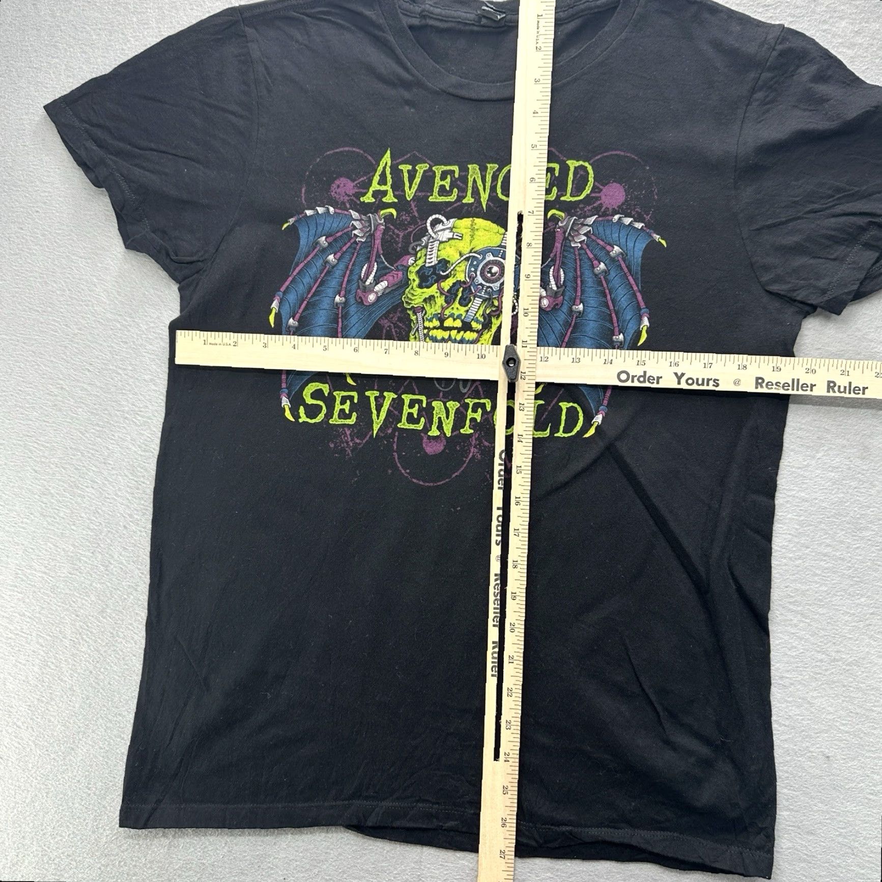 Vintage Avenged Sevenfold Skull Steampunk Bat Mens L T-Shirt Black Rock Band Graphic Print Capable of Mens T-Shirt Size US L / EU 52-54 / 3 - 6 Thumbnail