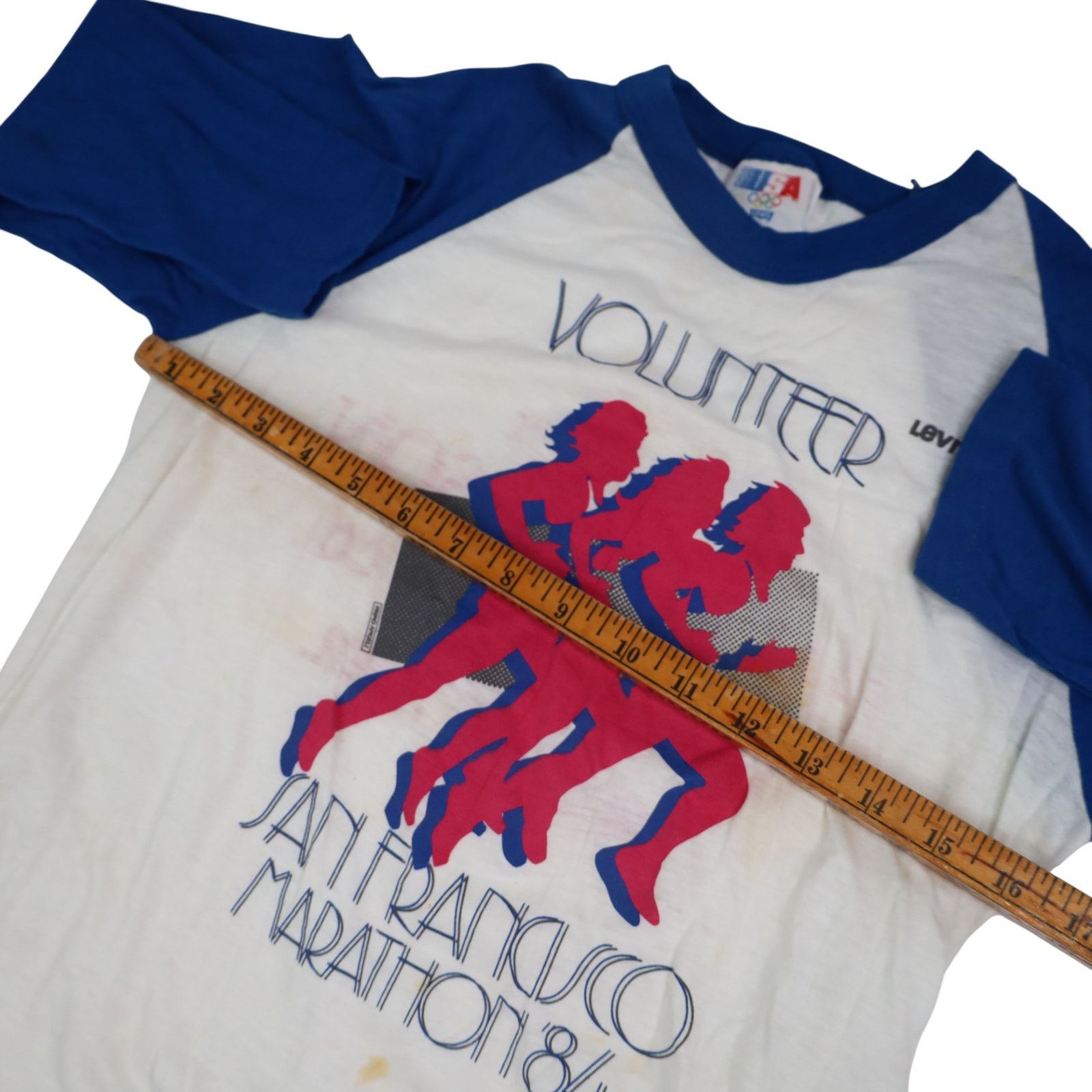 Levi's × Vintage VTG 1984 Levis San Francisco Marathon Volunteer Baseball Tee Size US M / EU 48-50 / 2 - 8 Thumbnail