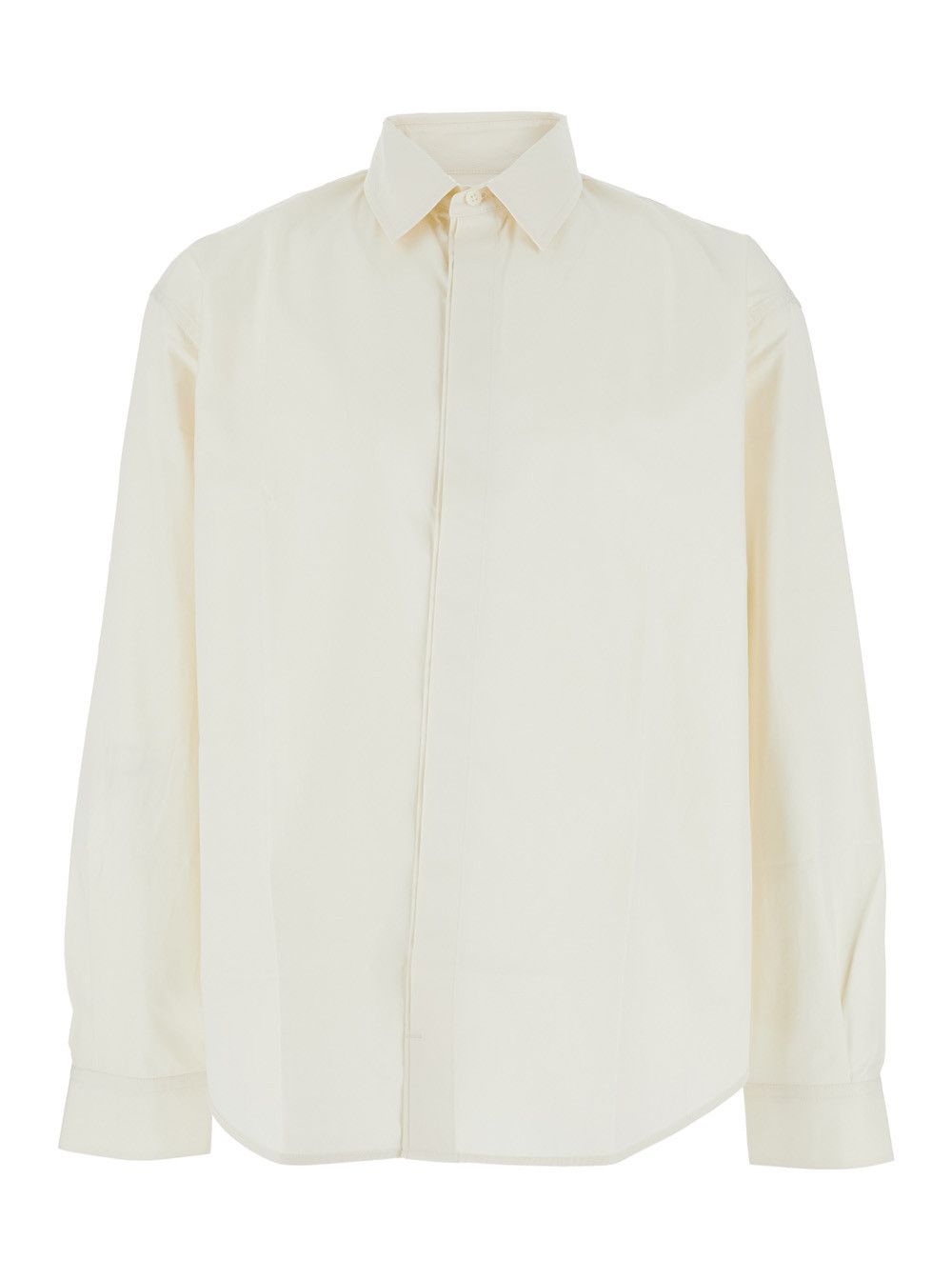 Jacquemus 'Henri' White Shirt with Maxi J Logo on the Back in Cotton Man Size US M / EU 48-50 / 2 - 1 Thumbnail
