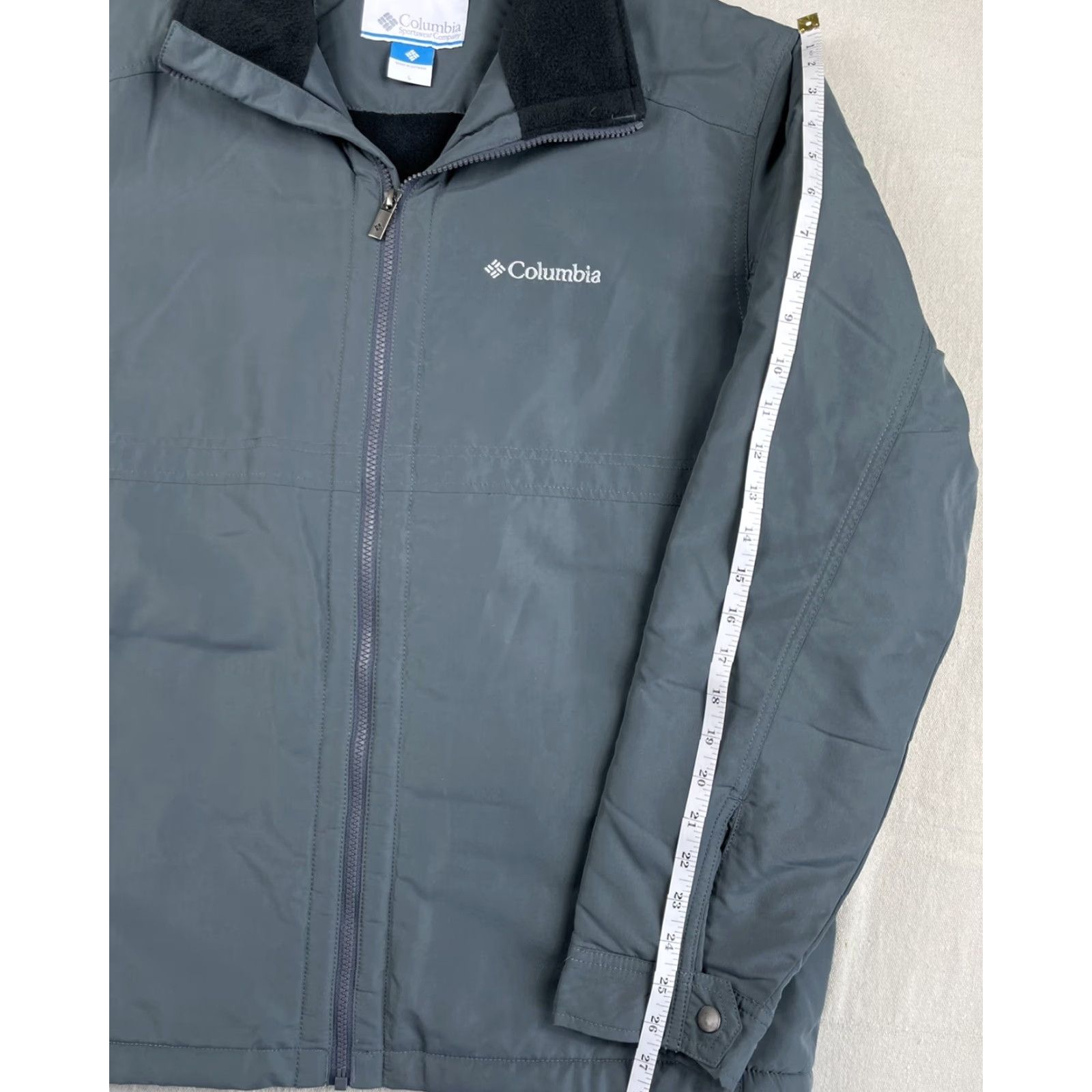Vintage Columbia Mens Jacket L Gray Fleece Lined Full Zip Bomber Ski Hiking Casual Outdoor Logo Embroidered Zip Size US L / EU 52-54 / 3 - 7 Thumbnail