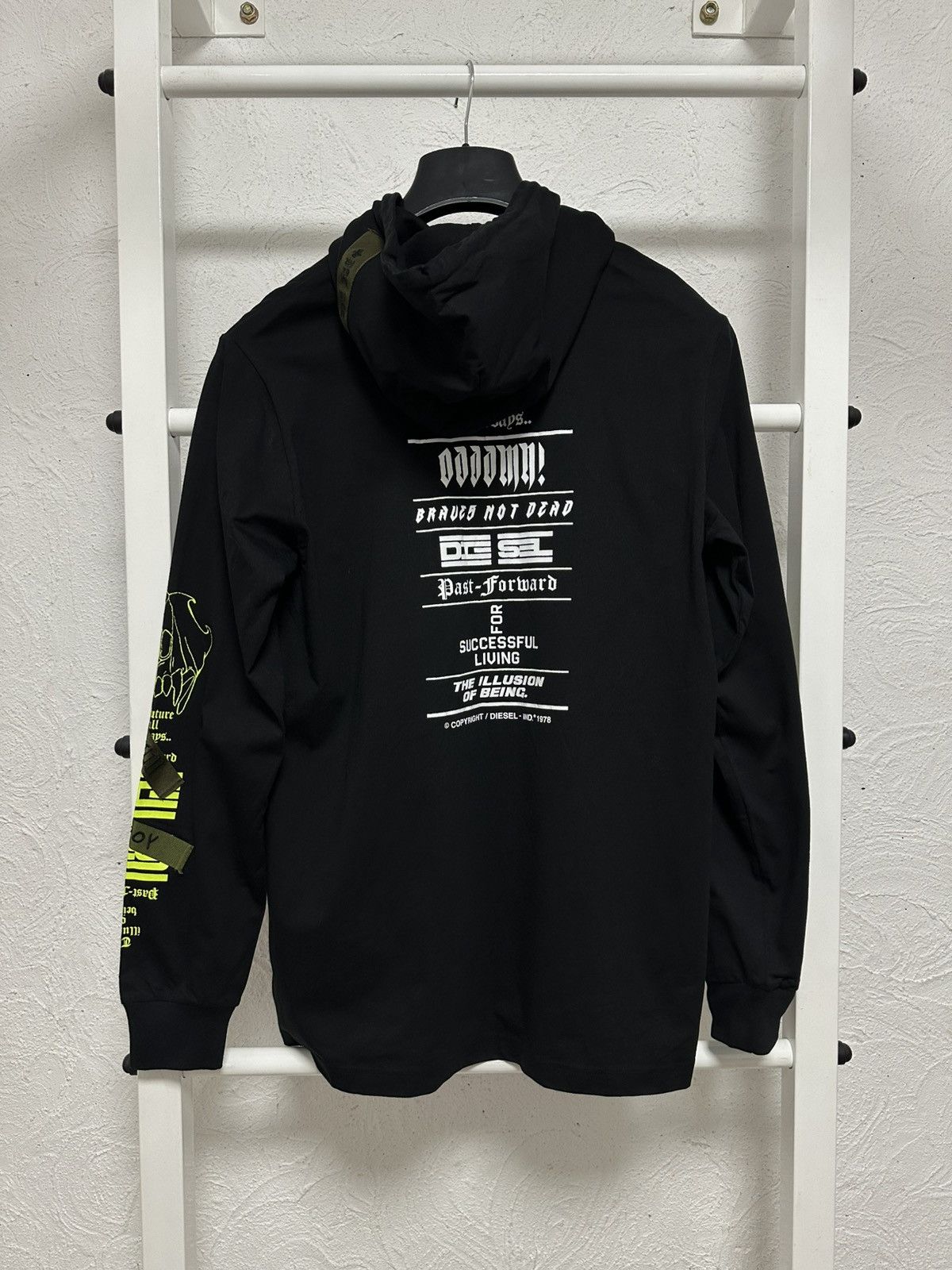Diesel Diesel Avant-Garde Black Hoodie Size S Size US S / EU 44-46 / 1 - 5 Thumbnail