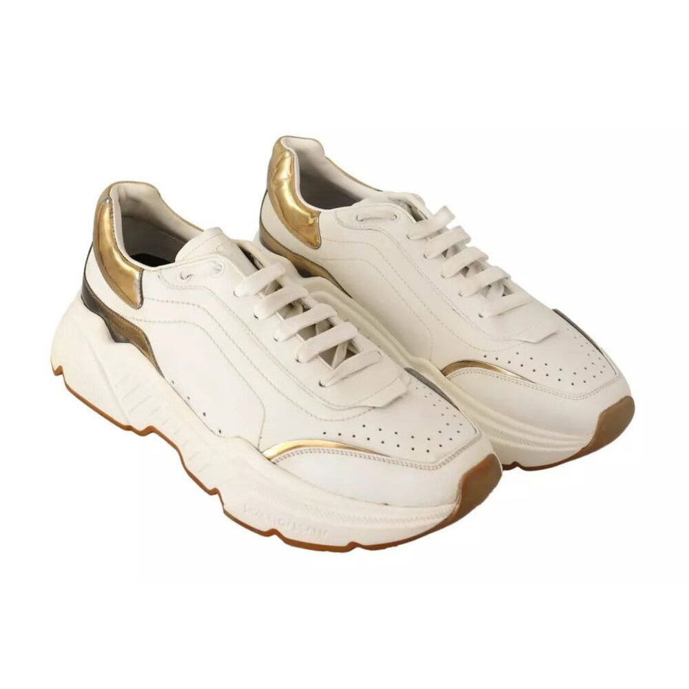 Dolce & Gabbana Dolce & Gabbana White Gold Leather Sport DAYMASTER Sneakers Size US 11.5 / EU 44-45 - 6 Thumbnail