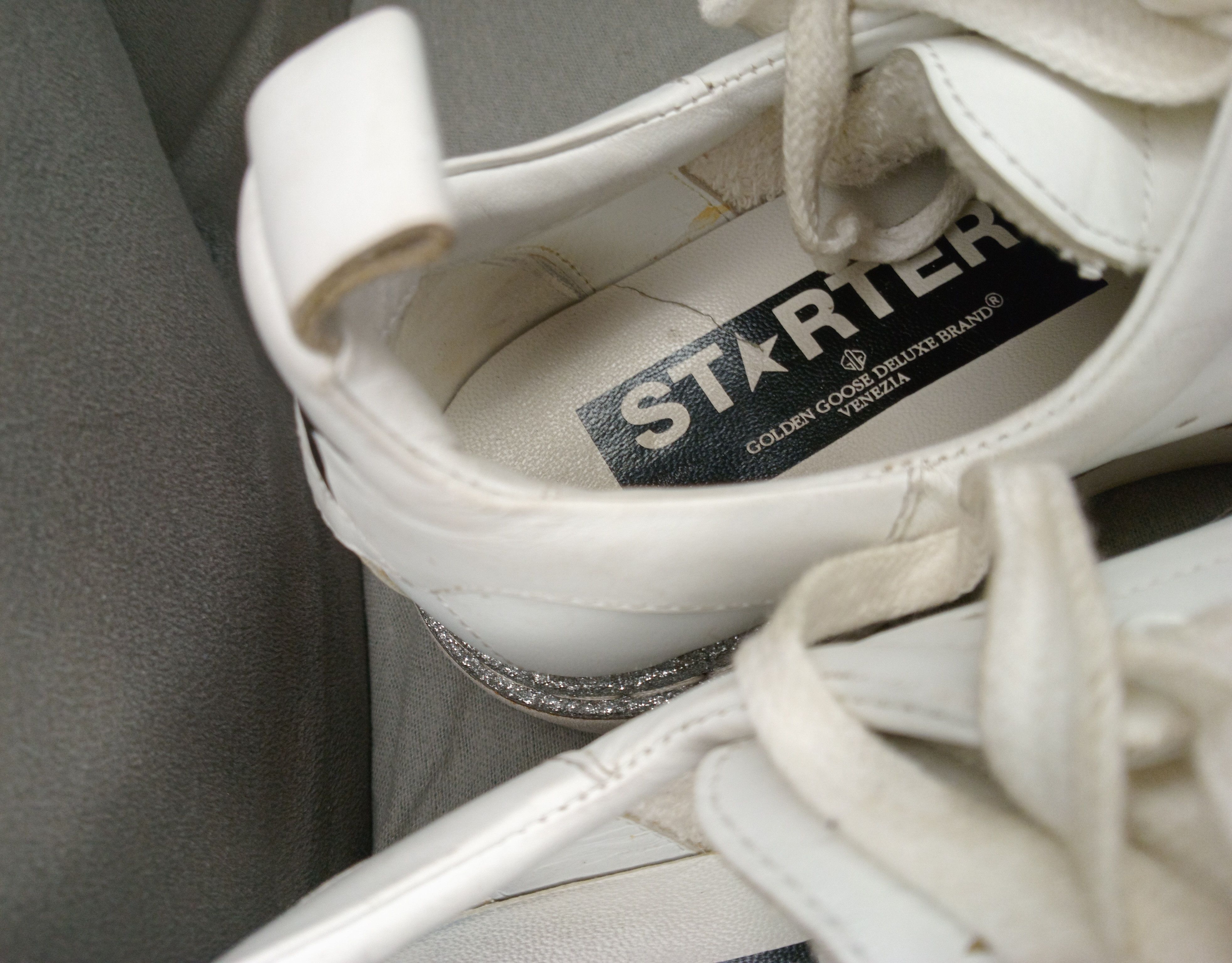 Golden Goose Golden Goose Starter glitter trimmed sneakers. Size US 5 / IT 35 - 3 Thumbnail