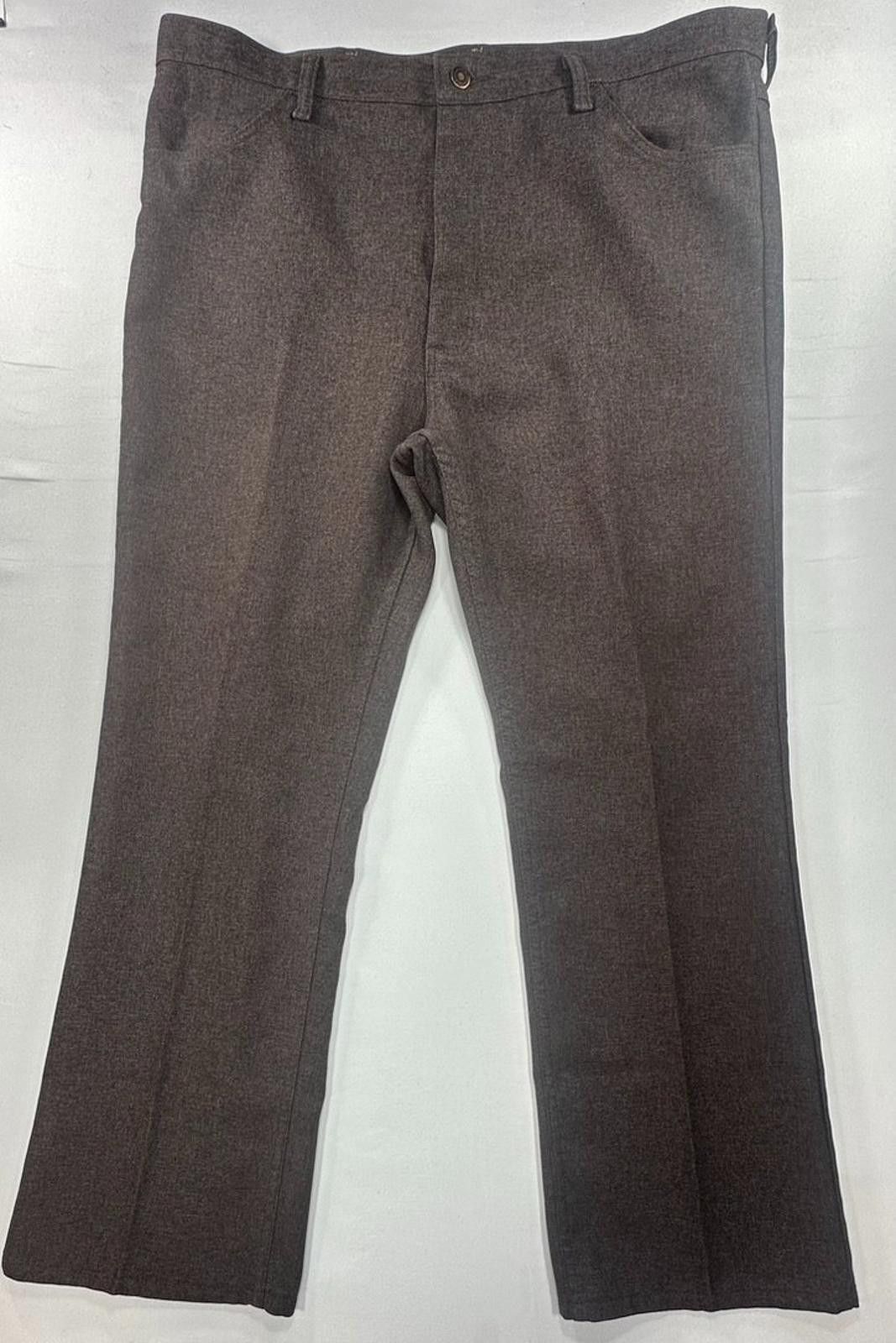 Wrangler Wrangler Flat Front Dress Pants Brown Men's 40/30 Size US 40 / EU 56 - 1 Thumbnail