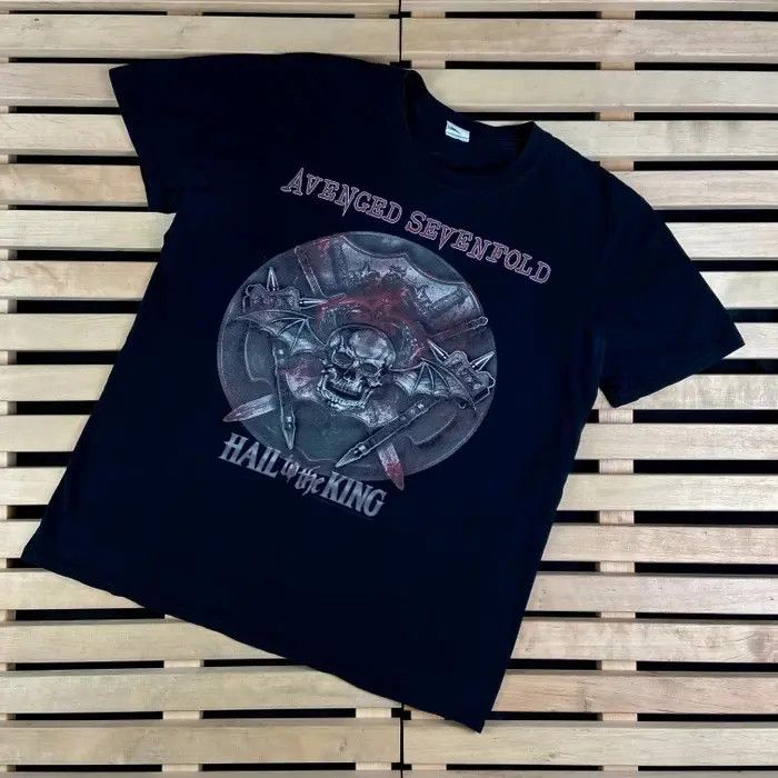 Band Tees Mens Vintage T Shirt Avenged Sevenfold Hail The King Size L Size US L / EU 52-54 / 3 - 1 Thumbnail