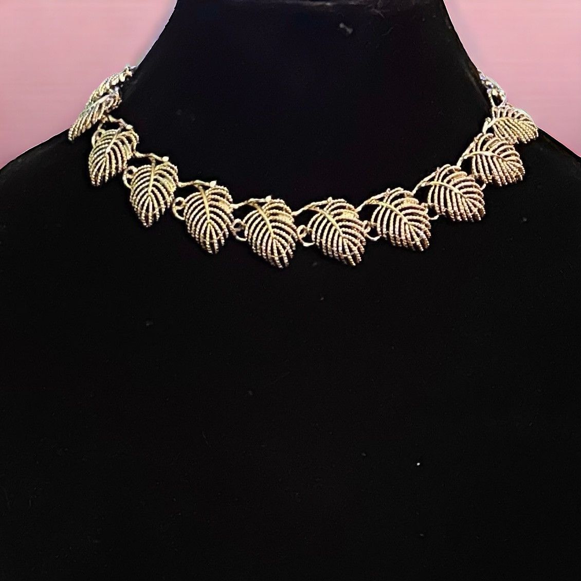 Vintage Vintage Lisner filigree leaf link necklace Size ONE SIZE - 1 Thumbnail
