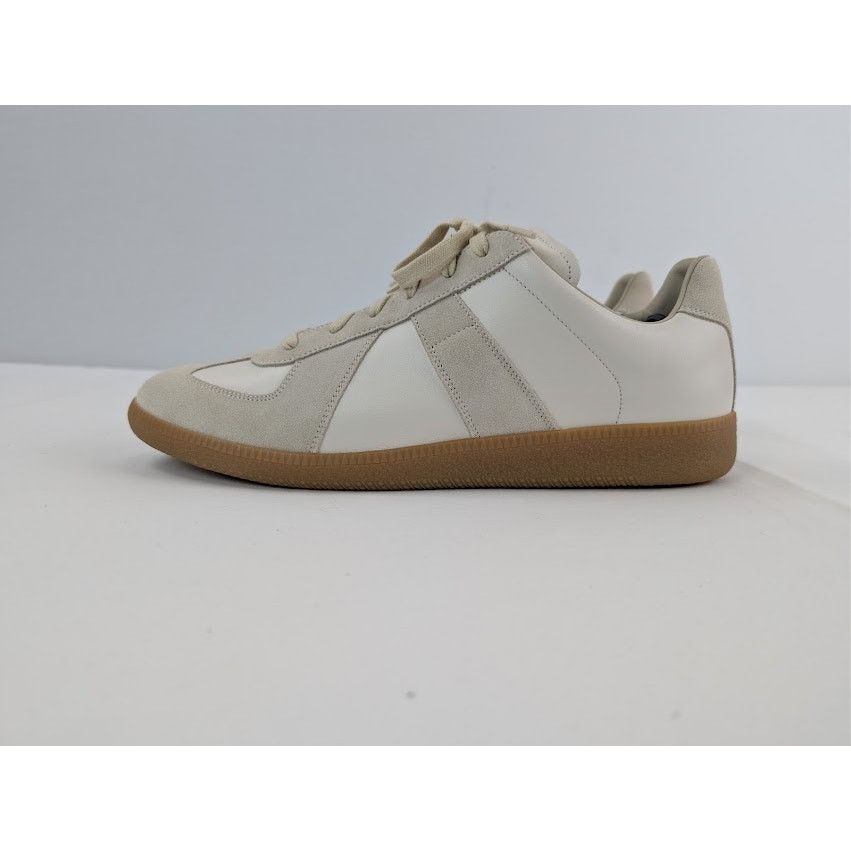 Maison Margiela o1rshd1 Leather Replica Sneaker in White / Grey Size US 12 / EU 45 - 10 Thumbnail