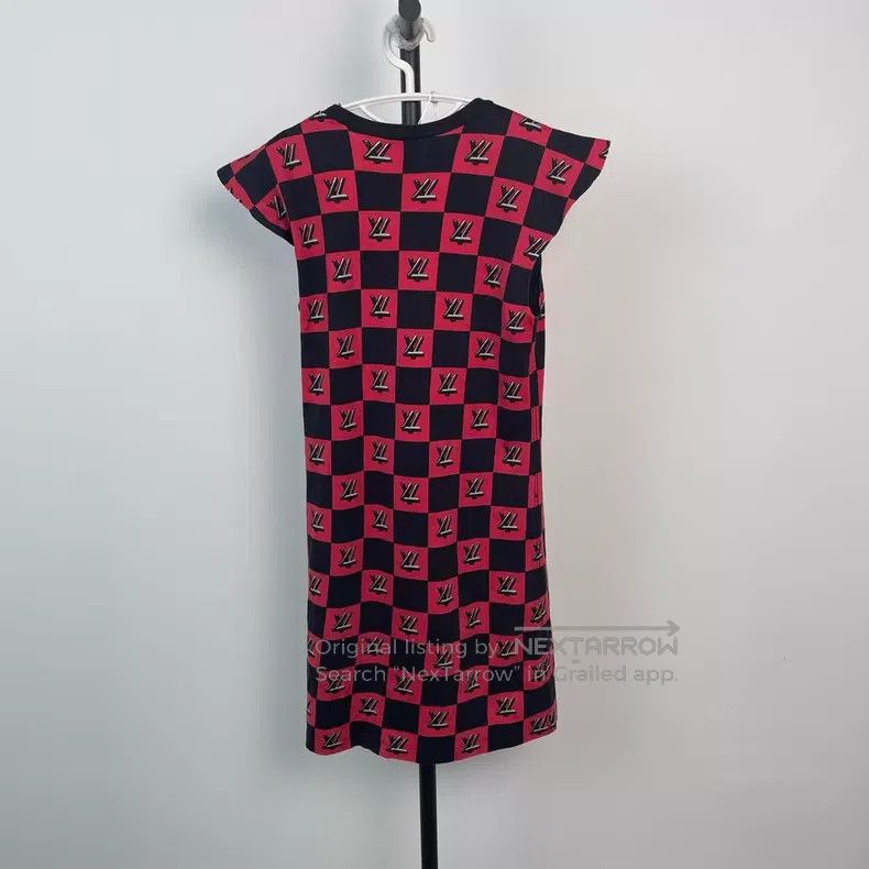 Louis Vuitton Louis Vuitton Black and Red Plaid Short Sleeve Dress Size M / US 6-8 / IT 42-44 - 2 Thumbnail