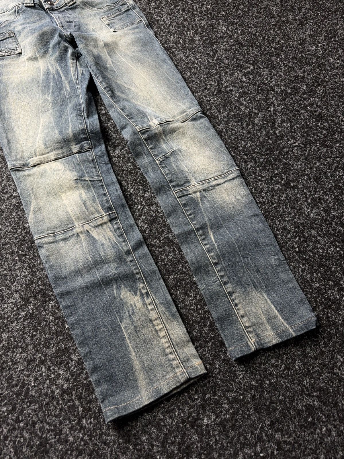 Diesel Diesel Jegonfire Opium 00s Y2K Faded Biker Skinny Jeans W27 Size 27" / US 4 / IT 40 - 4 Thumbnail