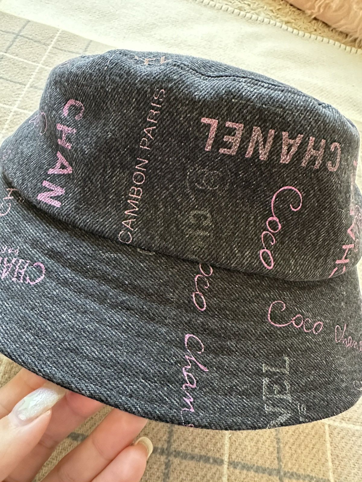 Chanel Chanel 22P graffiti denim bucket hat size Size ONE SIZE - 3 Thumbnail