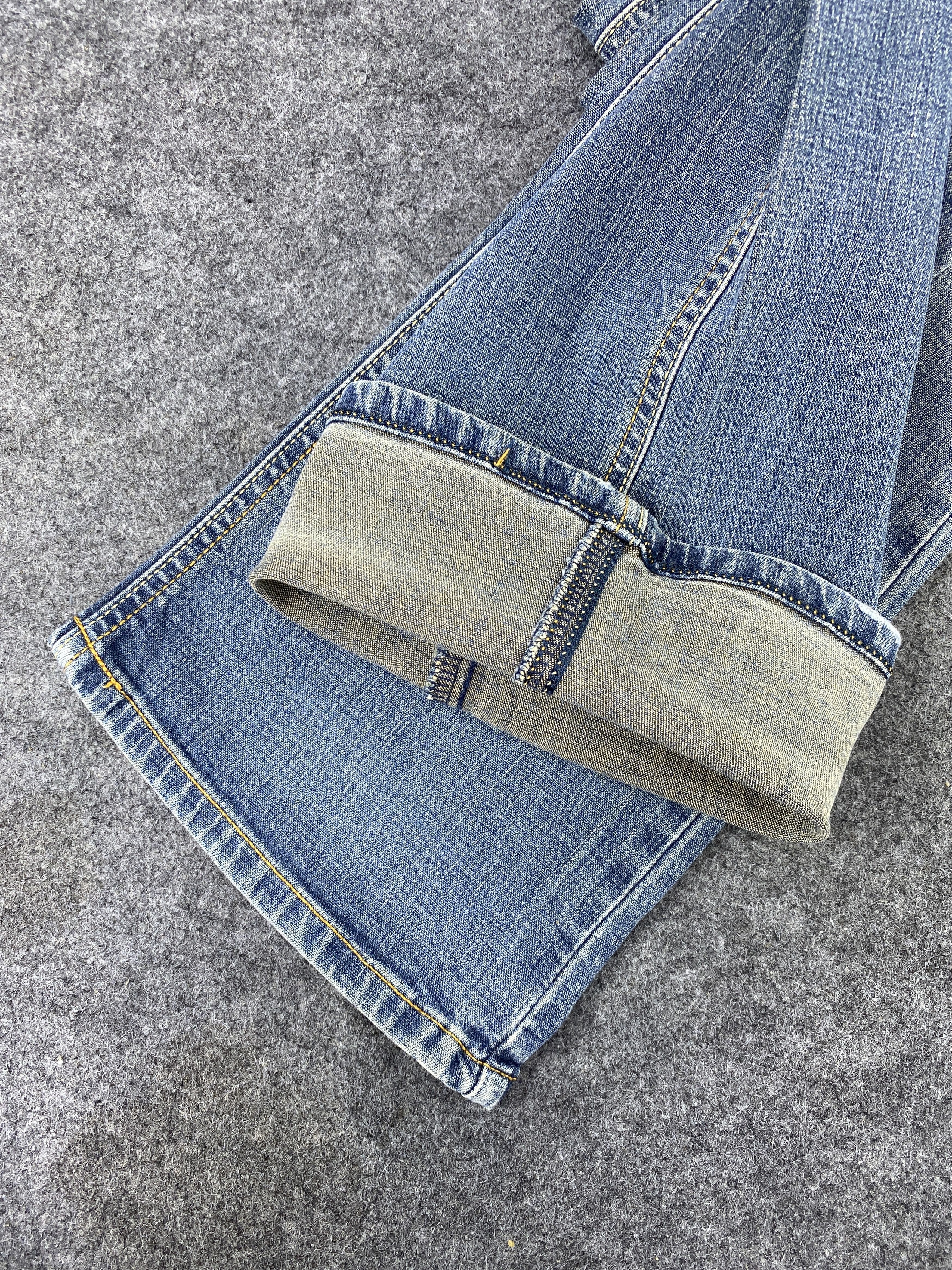 Edwin Vienus Jean by Something Edwin Flare Blue Wash Jeans - J1087 Size 28" / US 6 / IT 42 - 16 Thumbnail