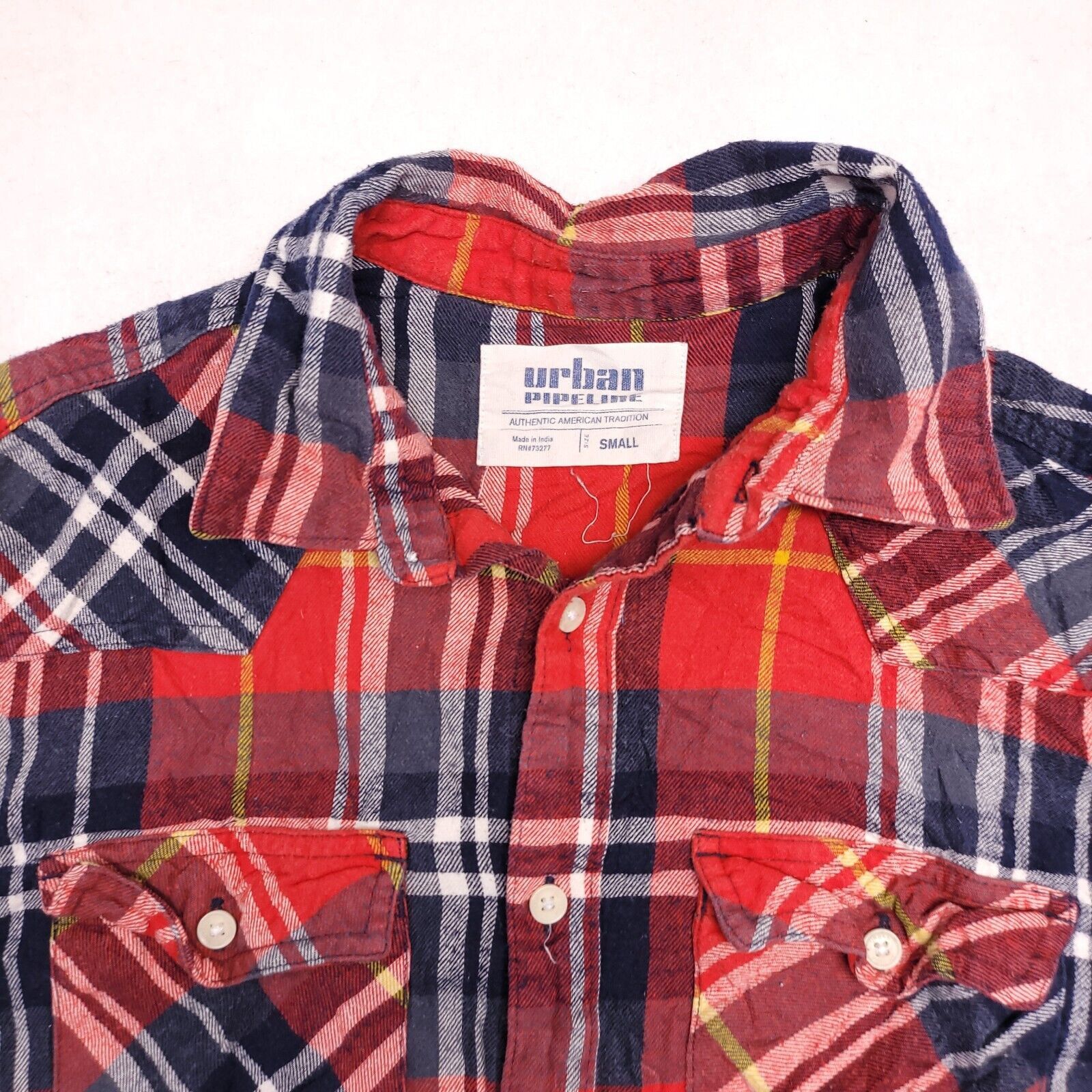 Urban Pipeline Urban Pipeline Madras Flannel Button Shirt Mens Size S Red Size US S / EU 44-46 / 1 - 1 Thumbnail
