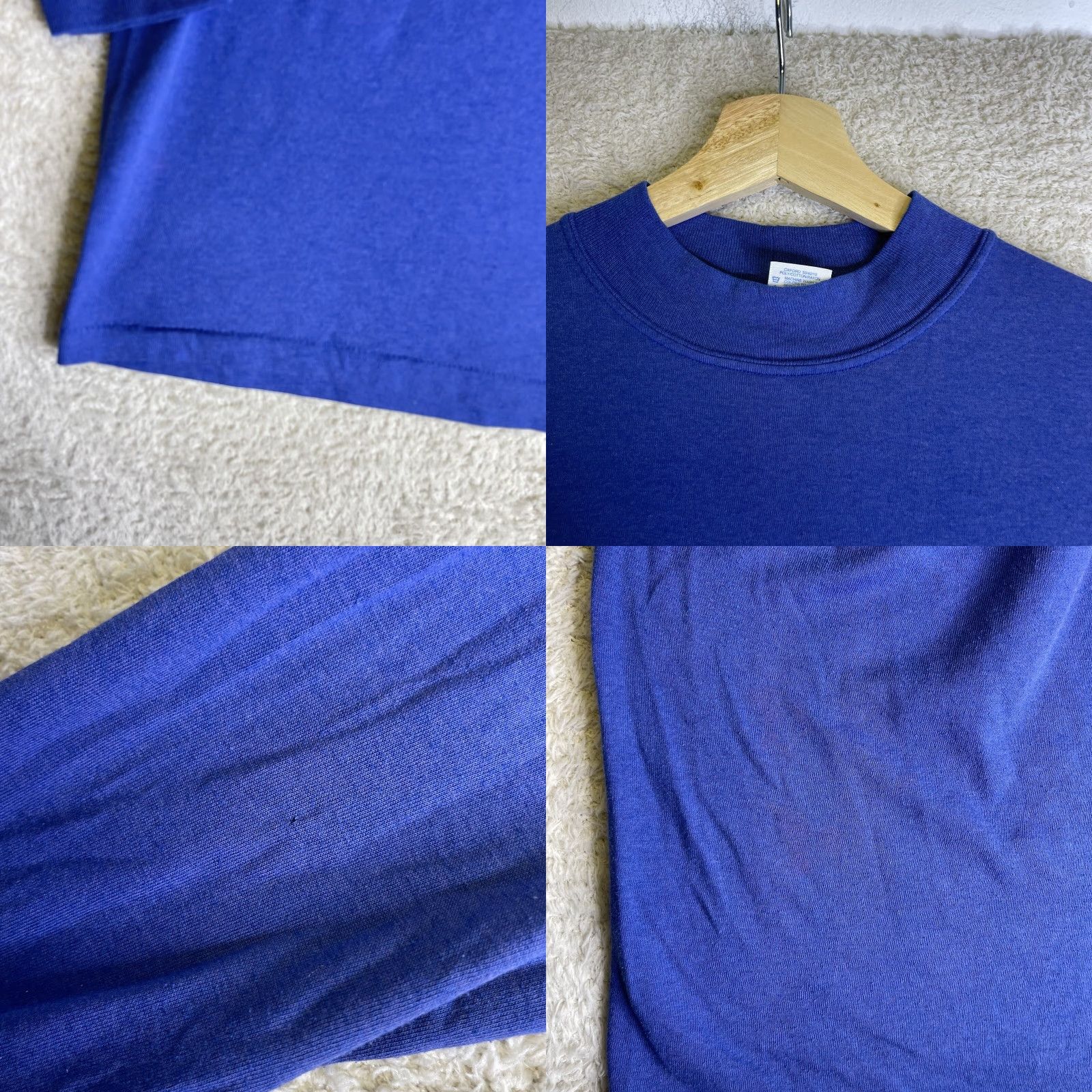 Vintage VINTAGE Duke T-Shirt Adult Large Blue Long Sleeve Mock Neck 90s USA Made Mens Retro 80s 90s T-Shirt Size US L / EU 52-54 / 3 - 8 Thumbnail
