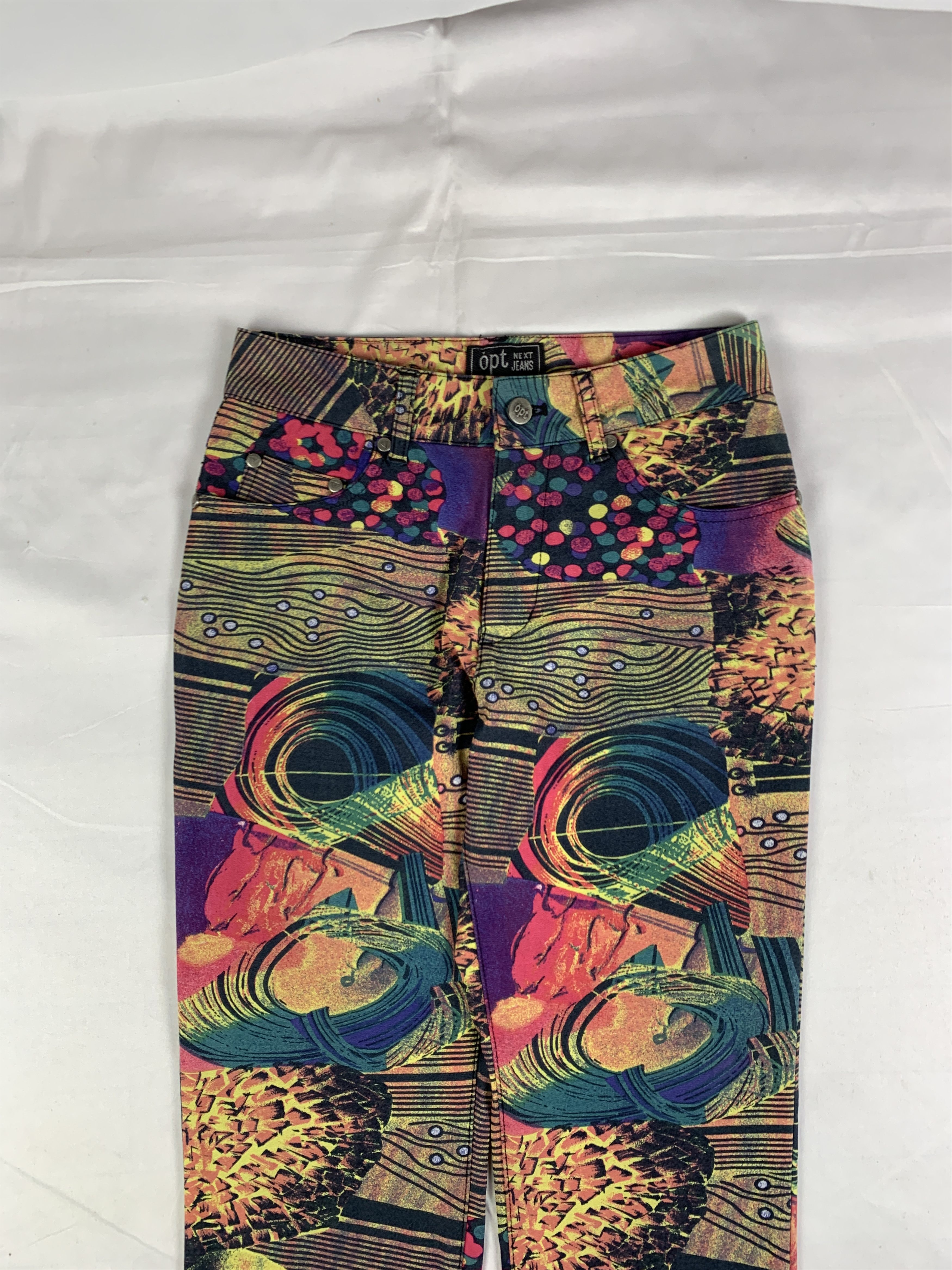 Japanese Brand opt Jeans Multicolor Art Relax Pants (26-27) Size 27" / US 4 / IT 40 - 6 Thumbnail