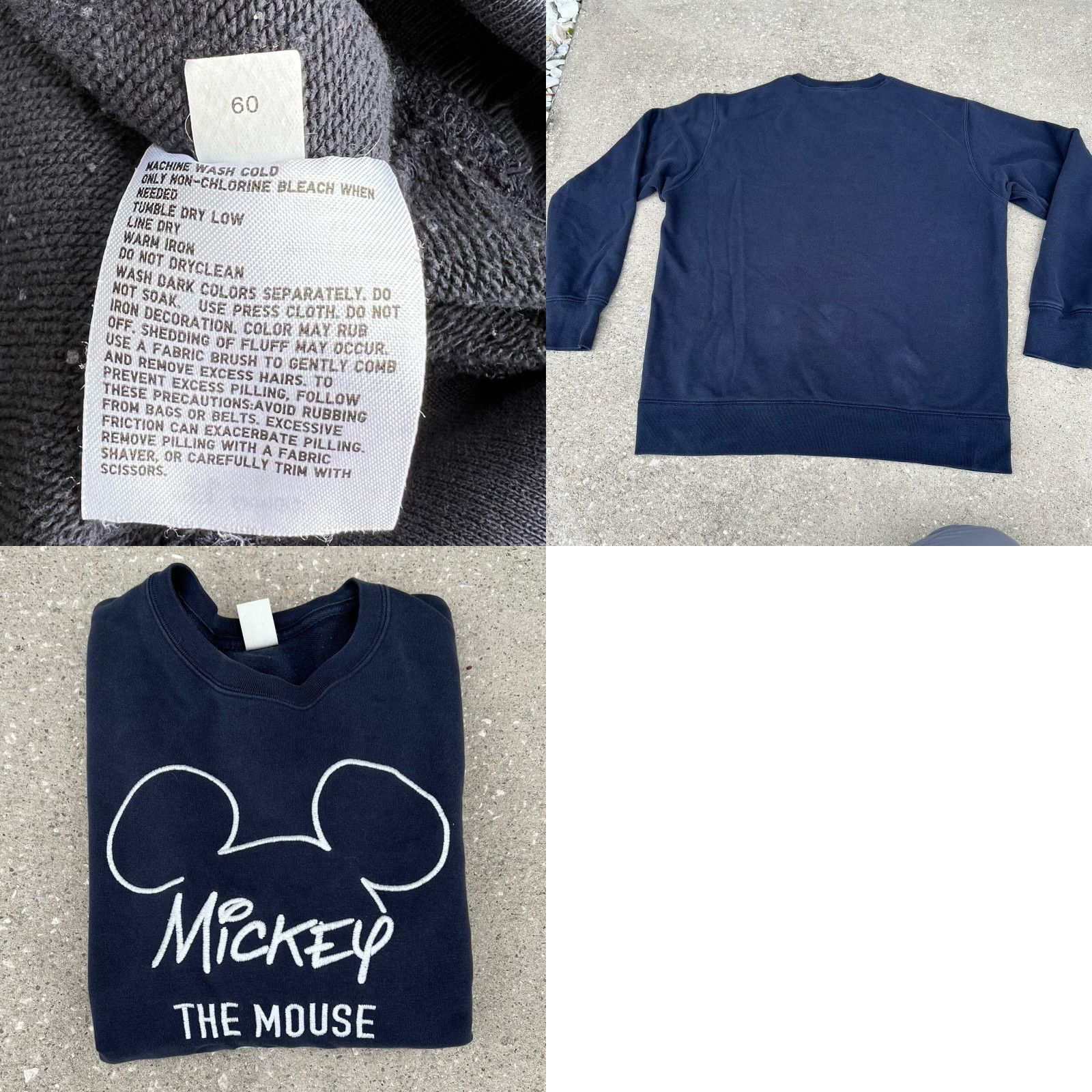 Disney VINTAGE Disney Mickey Mouse Sweatshirt Long Sleeve Crew Neck Pullover Unisex Adults Blue 90s Casual Size L / US 10 / IT 46 - 8 Thumbnail